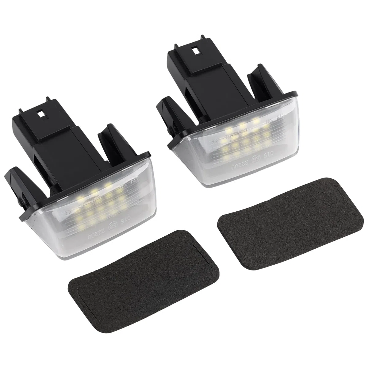 6340A3 6340.A3 2 luci LED per targa MK2 di ricambio per Berlingo C3 C4 C5 DS4 Saxo XSara 206 207 306 307 308 406 407 5008 Partner 2 pezzi luce targa bianca