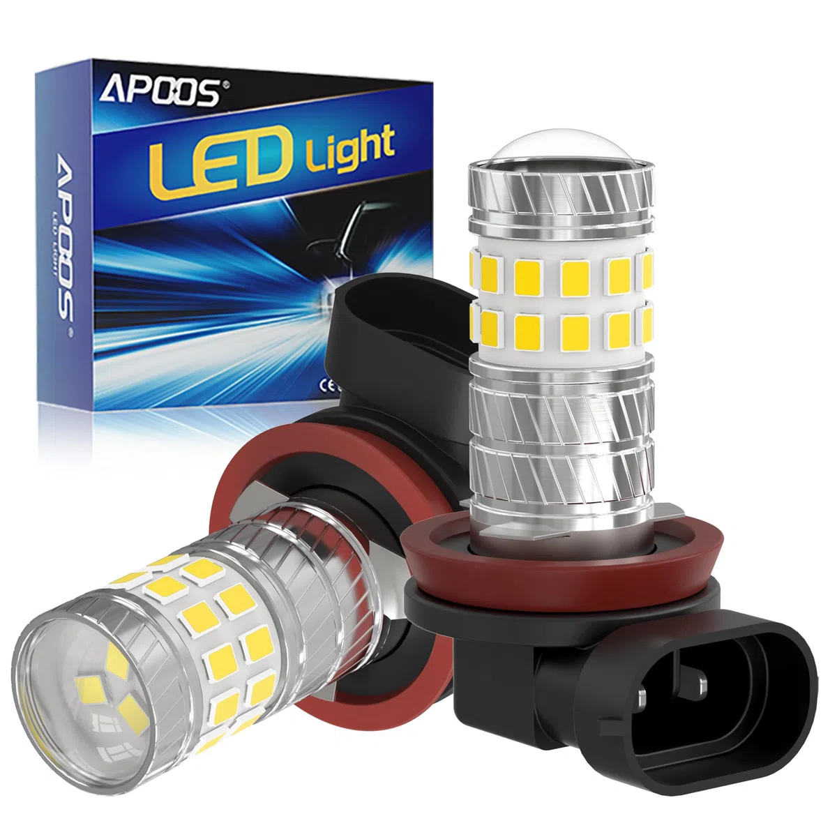 H11 LED Fendinebbia Bianco Super Luminosità H8 H9 H16 1:1 Sostituisce 12V 24V Auto Luci Antinebbia Anteriori Fendinebbia Diurne Luci 2 Lampadine