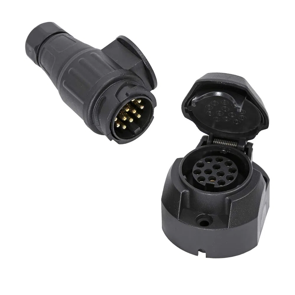 Spina e Presa Rimorchio 13 Poli, 12V Impermeabile Connettori per Caravan RV