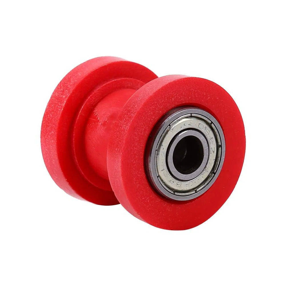 Keenso Rullo Tendicatena per Puleggia 8 Mm, Guidacatena per Tendicatena per Rullo Catena Moto Pit Dirt Mini Bike ATV(Rosso)