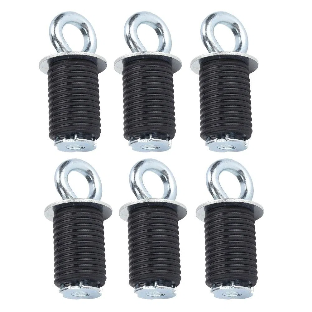 Confezione da 6 ganci di ancoraggio Lock and Ride per polaris per rzr 1000 UTV ATV, robusto metallo presa sicura, nero argento