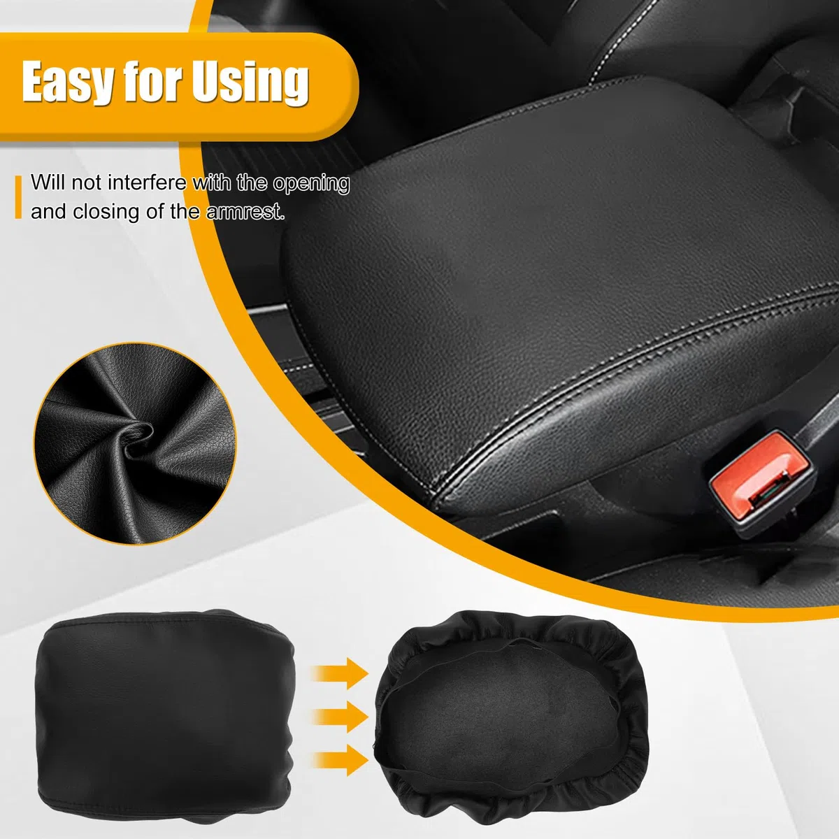 Centrale Bracciolo Copertura Compatibile con VW T ROC Bracciolo Copri Protezione Console Centrale Guscio Antigraffio - Nero