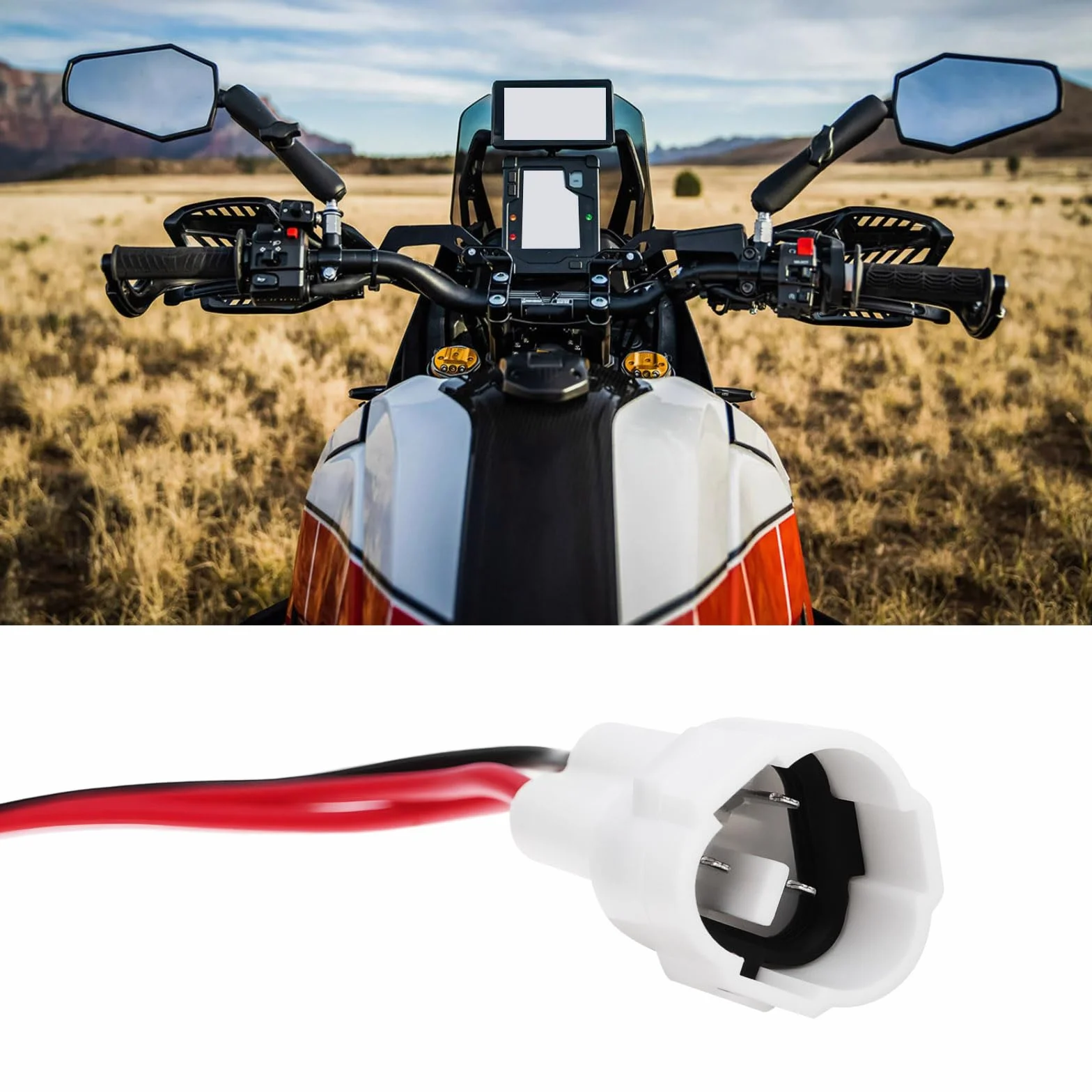 EMSea Connettore Per Presa Di Corrente Ausiliaria Compatibile Con Yamaha Tenere 700 T7