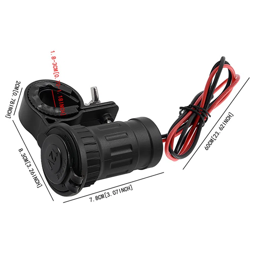 Accendisigari per moto, 12-24V 240W Presa di alimentazione con manubrio, UniV/e*rsal Impermeabile Accendisigari ad alta potenza