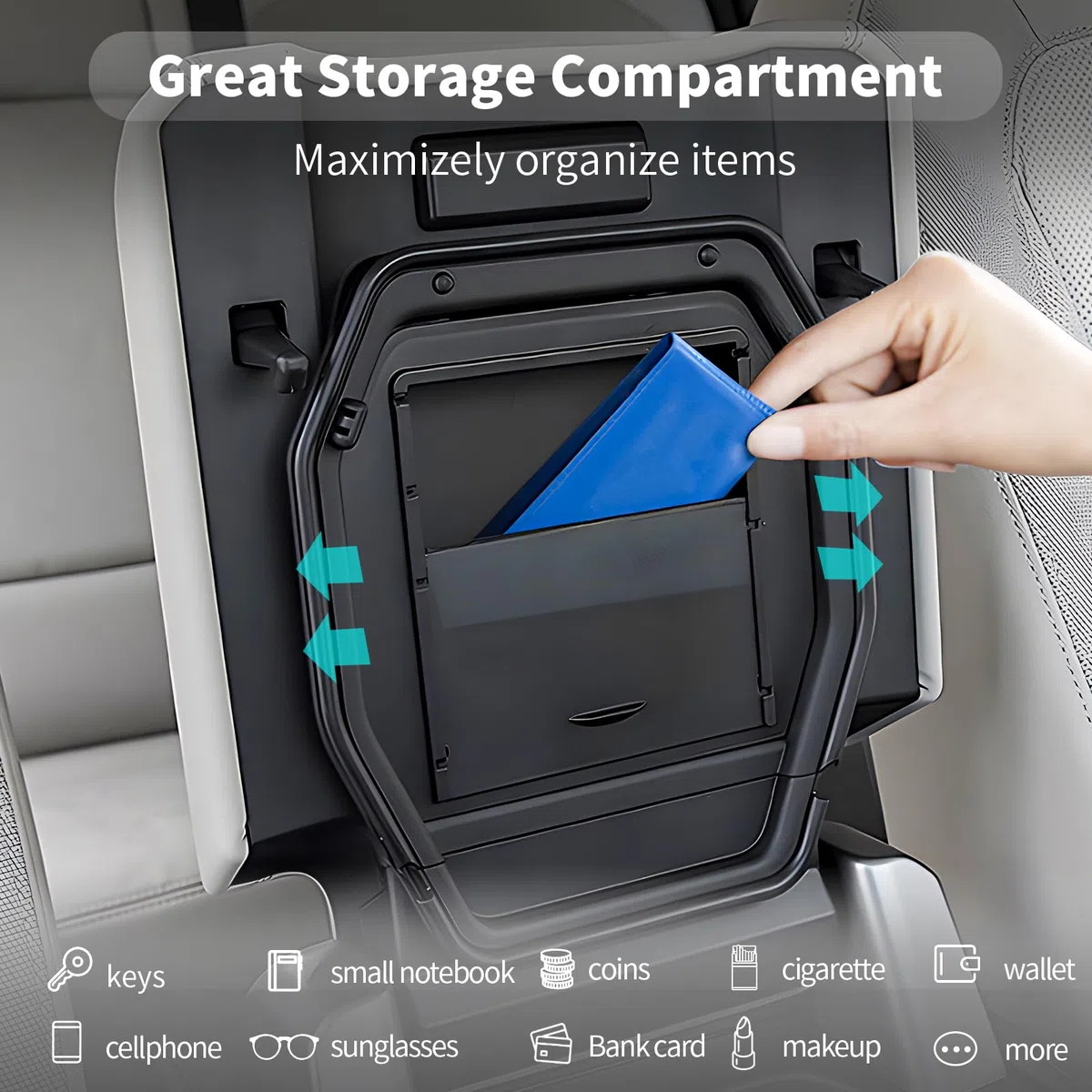 CDEFG Compatibile con Land Rover Defender 90 110 130 2020-2023 2024 Console Centrale Organizer Bracciolo Scatola portaoggetti nascosta Defender 90 110 130 2024 Accessori