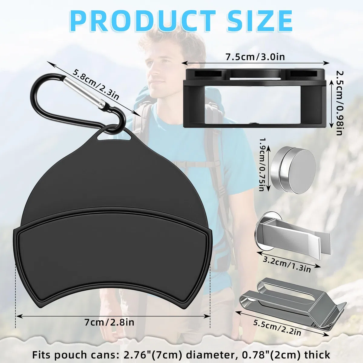 Supporto in Silicone per Visiera e Cintura Dell'auto,Compatibile Clip per Fondina Zyn, Compatibile con ZYN, VELO e LYFT Conchiglia Facile da Trasportare, un Ottimo Regalo per Marito, Fidanzato, Padre