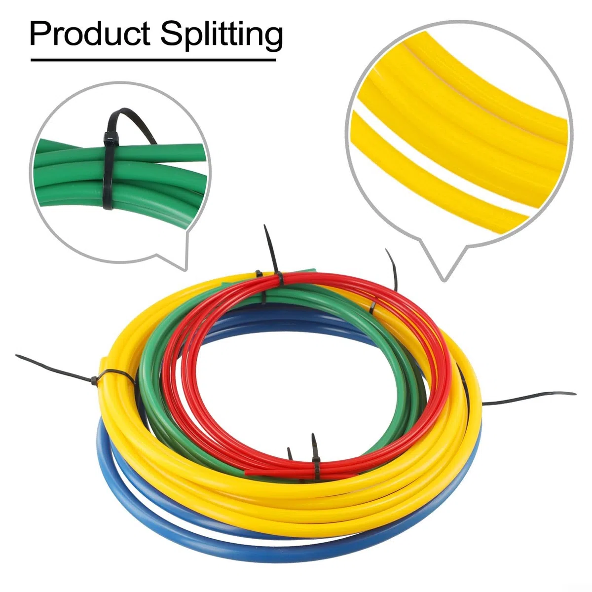 Set di piegatura per tubi di rame, per condizionatori d'aria, in plastica PE con 4 misure, strisce di piegatura incorporate per tubi da 1/4 3/8 1/2 5/8 pollici, lunghezza 4M modello CT-205
