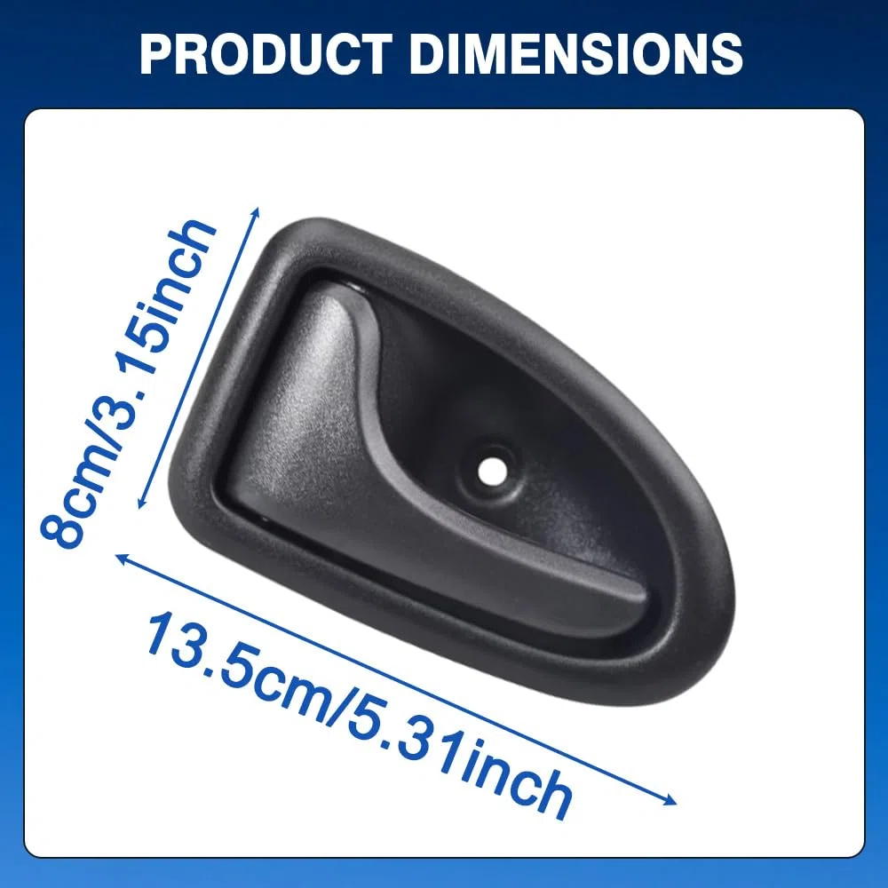 Maniglia per portiera auto, maniglie per porte interne, maniglia per serratura compatibile con Opel Vivaro 2001-2014 compatibile con Renault, nera anteriore sinistra