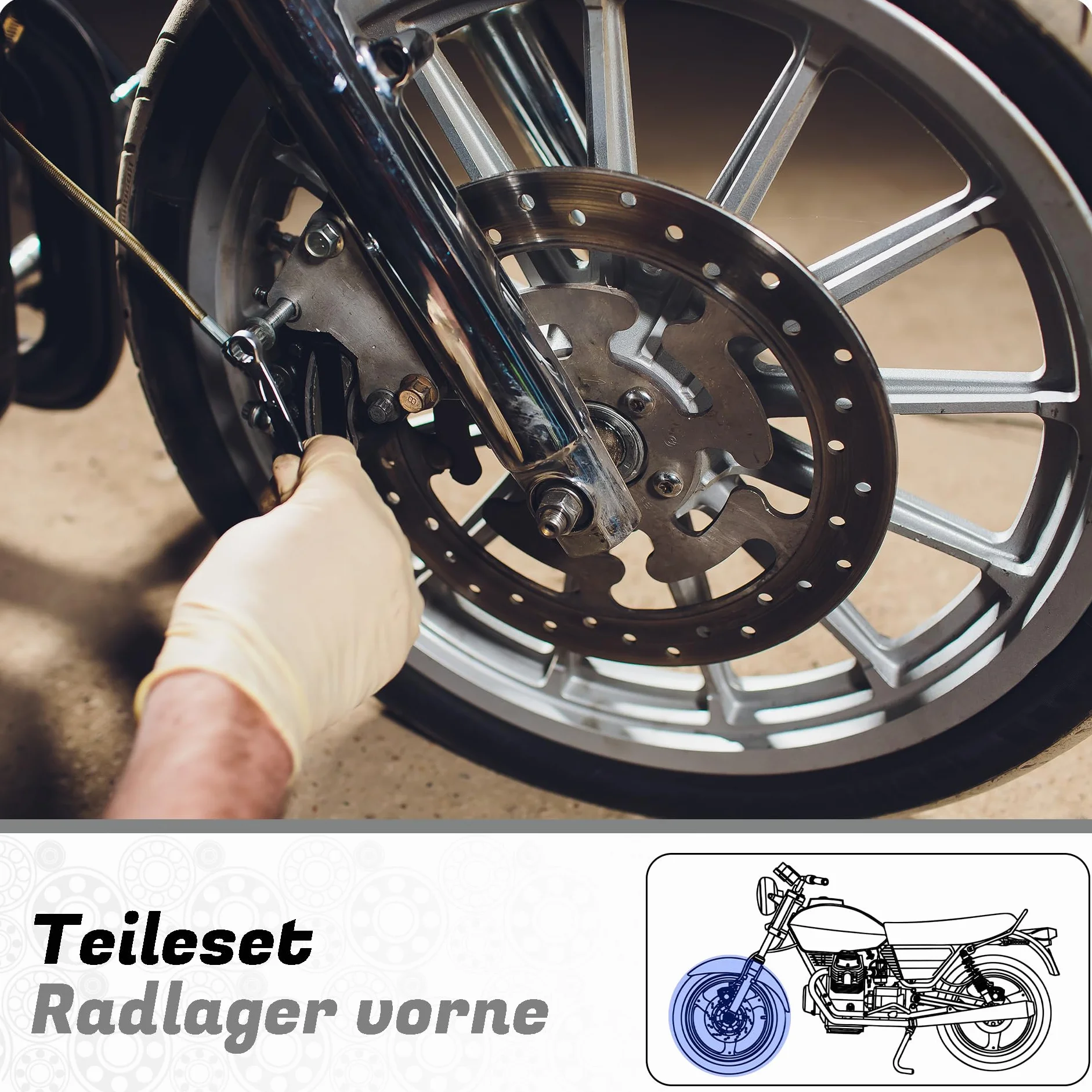 Cuscinetto ruota anteriore compatibile con BMW HP4K 1200K 1300K 1600 S 1000
