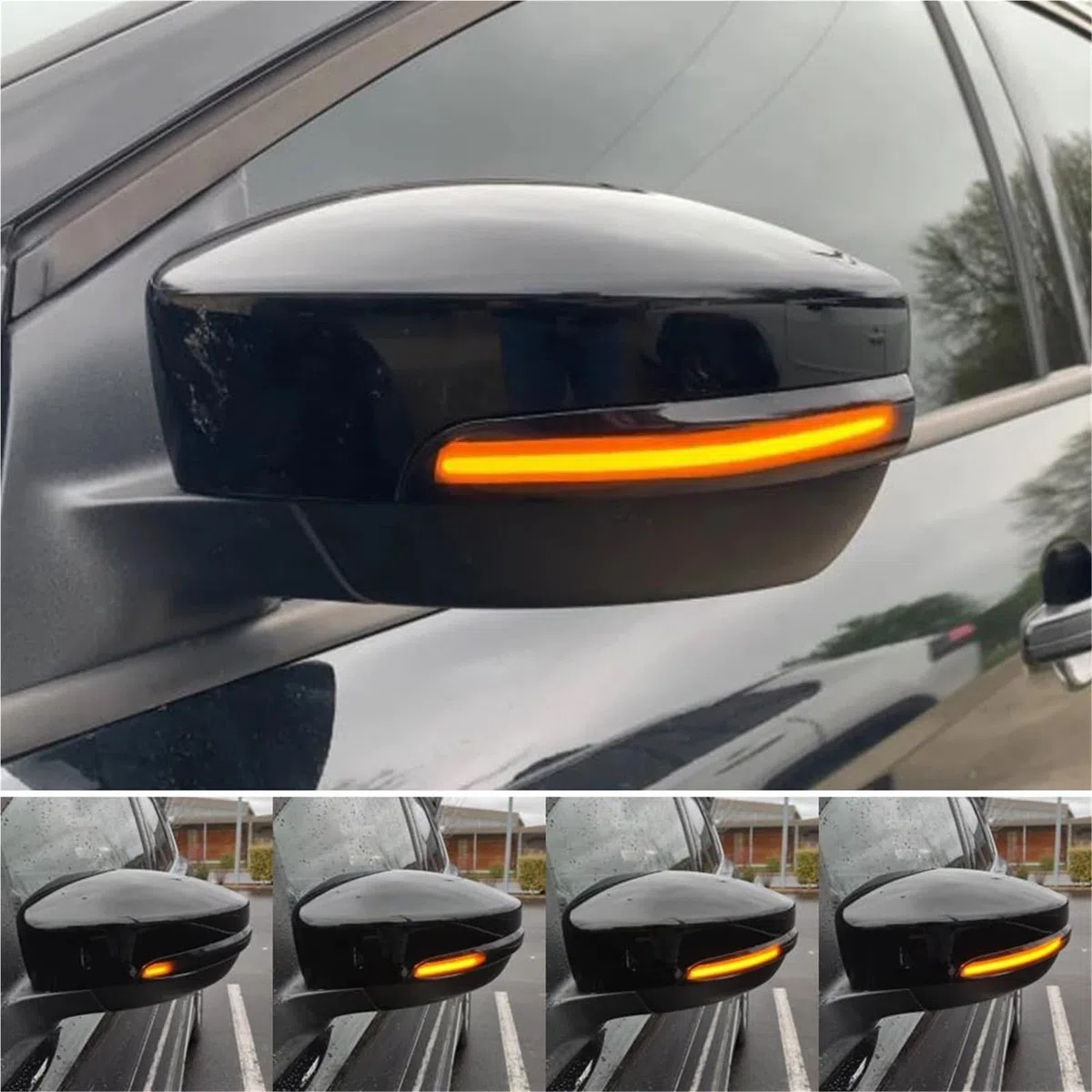 Freccia Specchietto Retrovisore 2 Pezzi Indicatori Di Direzione Dinamici A LED Specchietto Laterale Per Ford Per Escape, Per Kuga II, Per EcoSport 2013-2019