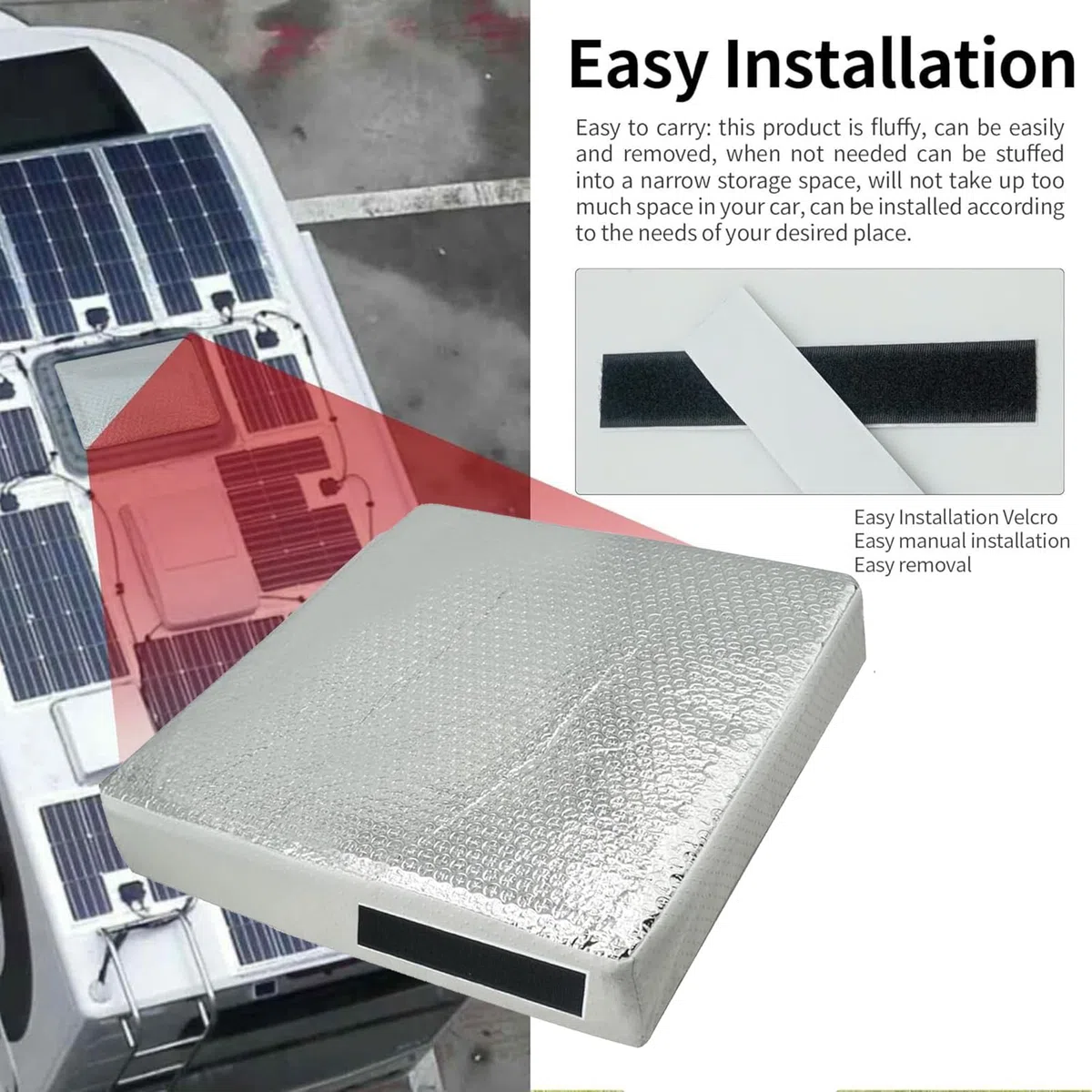 Parasole isolante per oblò di camper, parasole riflettente e impermeabile, accessorio di ventilazione, ideale per roulotte e camper, protezione solare per la stanza