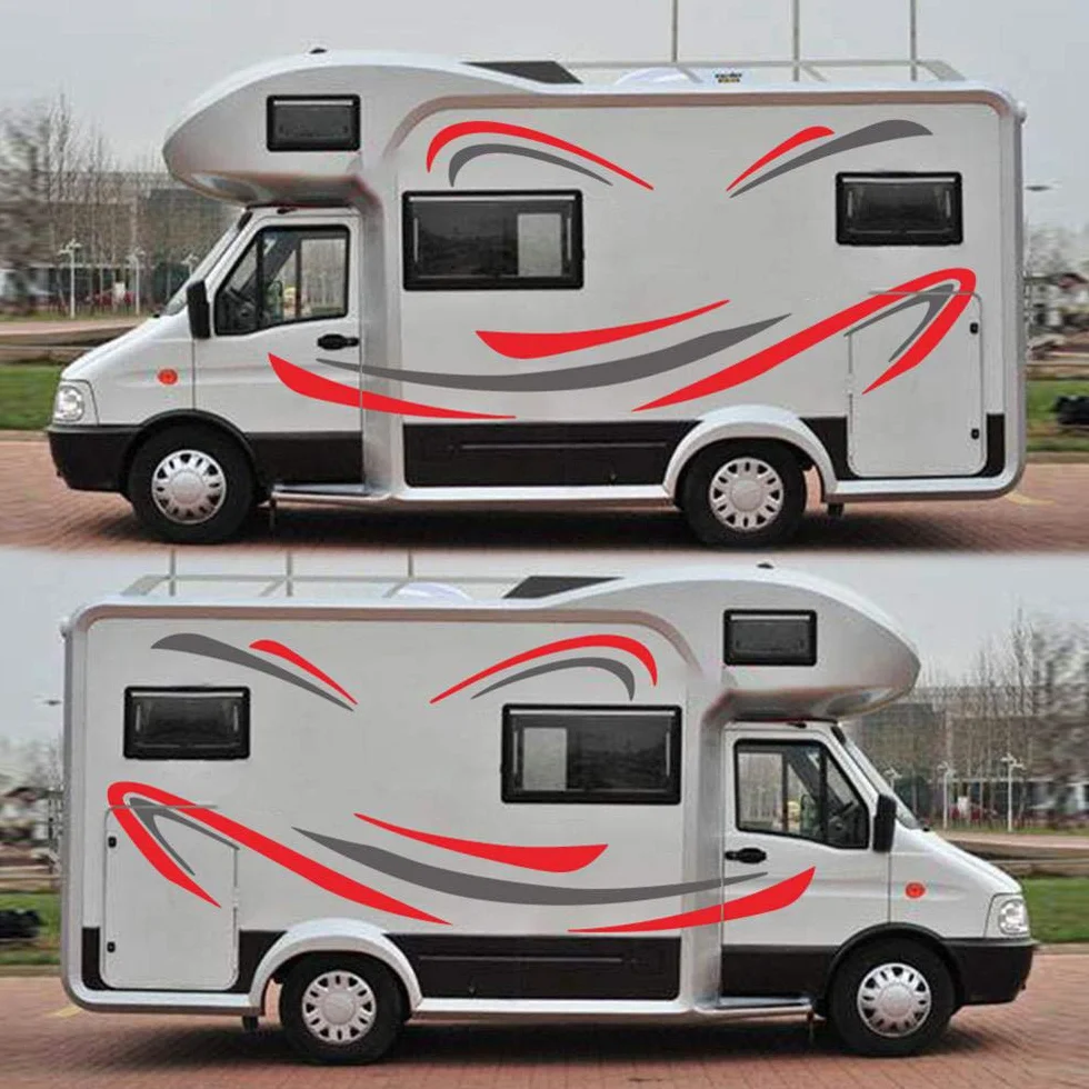 RV Camper Autoadesivo Universale del Corpo FAI DA TE Strisce Immagine Adesivo Decorazione per Rimorchio Caravan