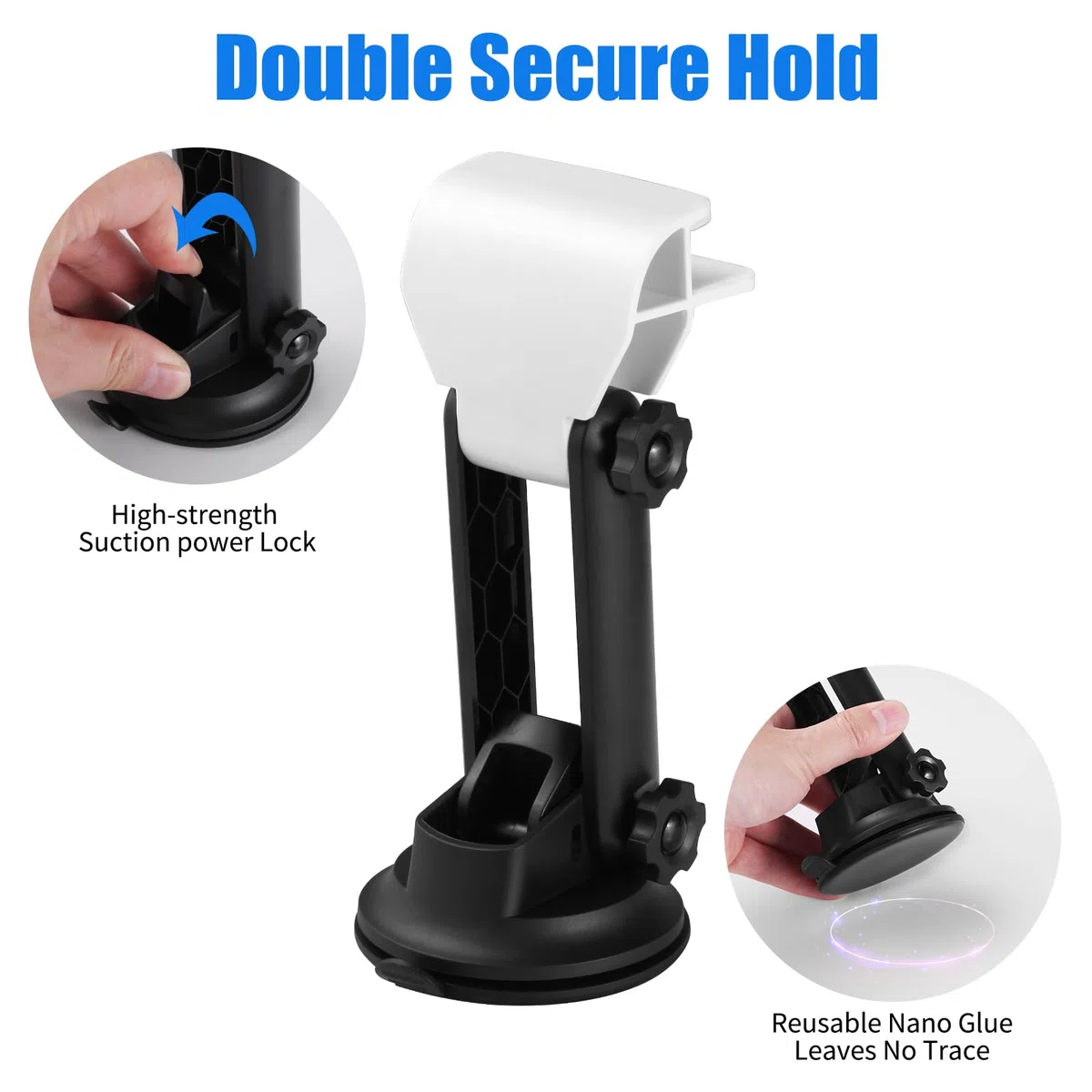 TuoBak's Starlink Mini Supporto per auto per cruscotto - Supporto a ventosa regolabile con base adesiva per un'installazione sicura e stabile