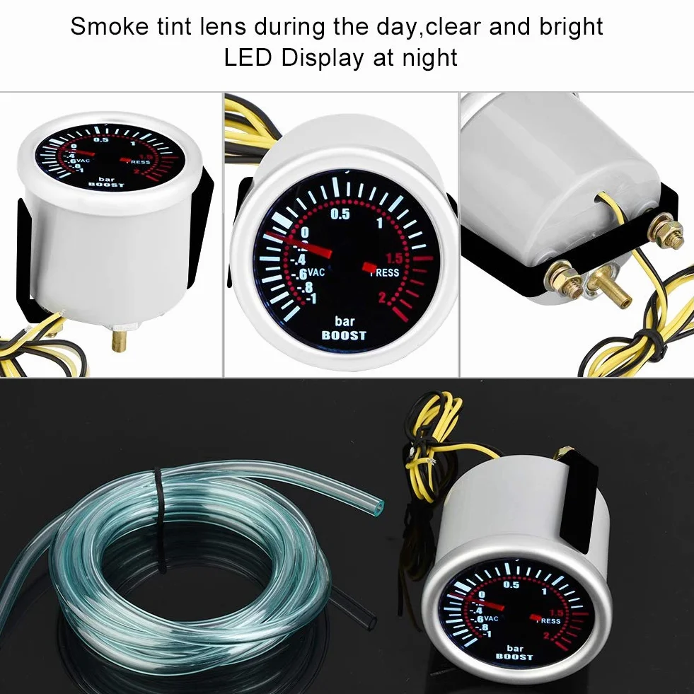 LED Digital Turbo Boost PSI Gauge Meter Car Universal 12V