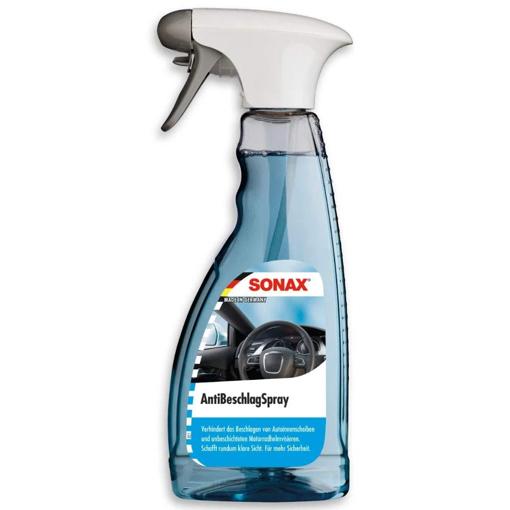 SONAX 03552410 Spray antiappannamento, protezione antiappannamento per tutti i vetri in plastica per una visione completa, 500 ml