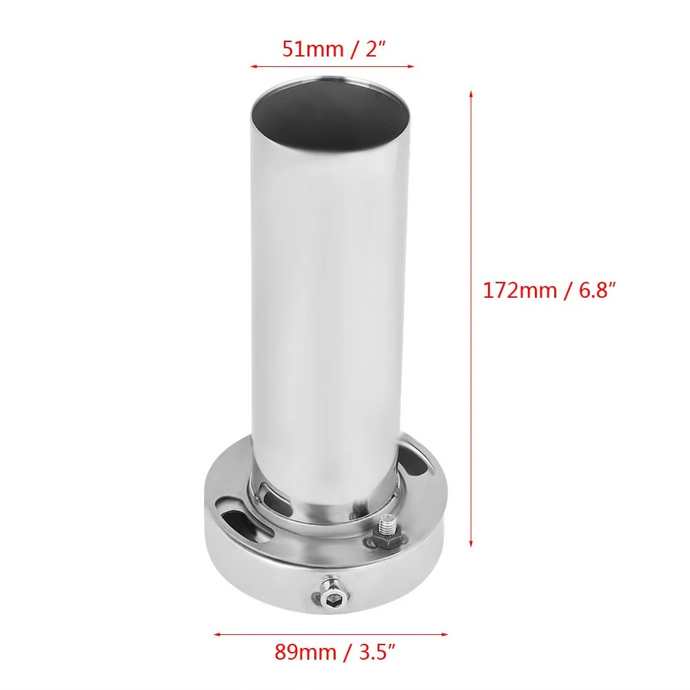 Silenziatore di scarico auto Suuonee, silenziatore di scarico rimovibile con punta tonda regolabile universale(3.5 inch)