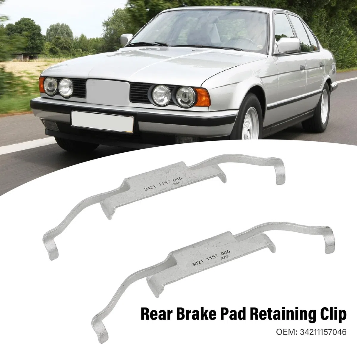 Cuifati Clamp/Holder a Molla Anti Rattle, 34211157046 Rivestimento Freno Posteriore in Lega in Metallo 1 Coppia per Auto Sostituite per E46 E90 E93 X1 Z4