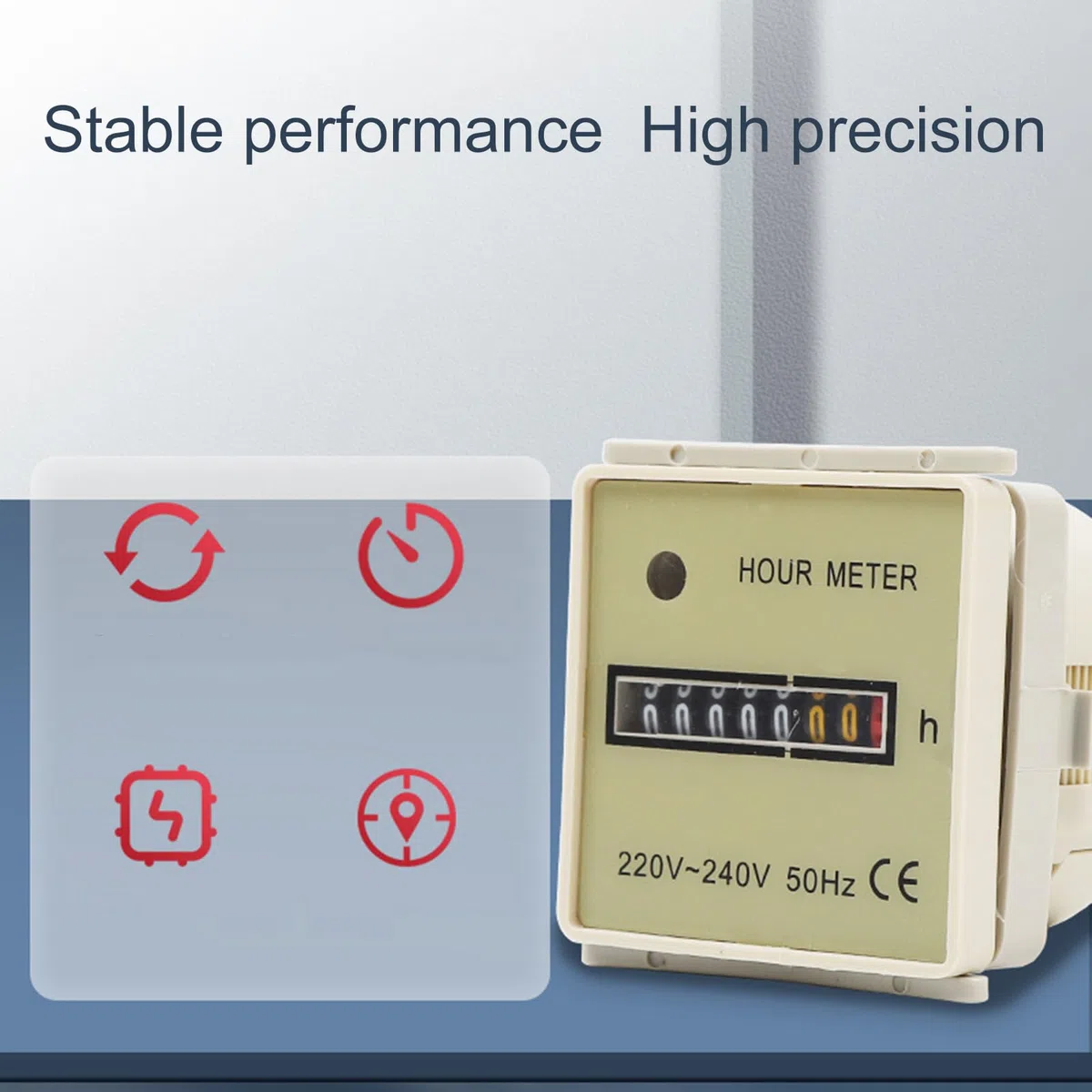 Contatore elettronico contaore digitale 220V-240V 220V-240V 50Hz Timer Contatore per aria condizionata