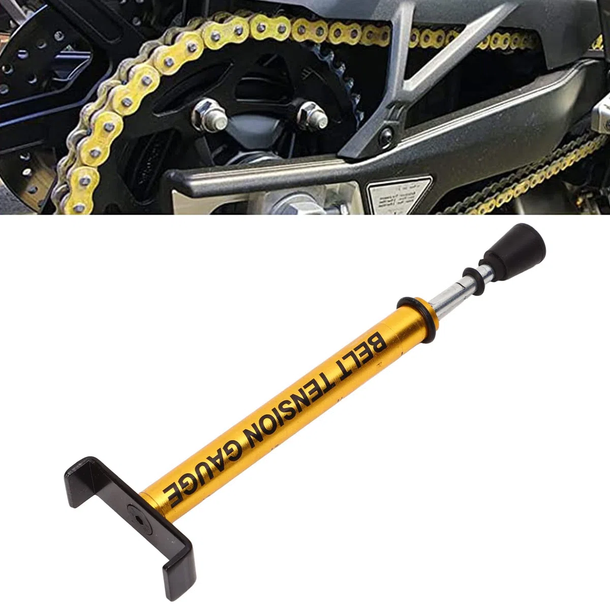Misuratore di Tensione della Cinghia, Specifica 10 Libbre, Strumento Tendicinghia per Cinghie di Trasmissione Secondarie per Motociclette