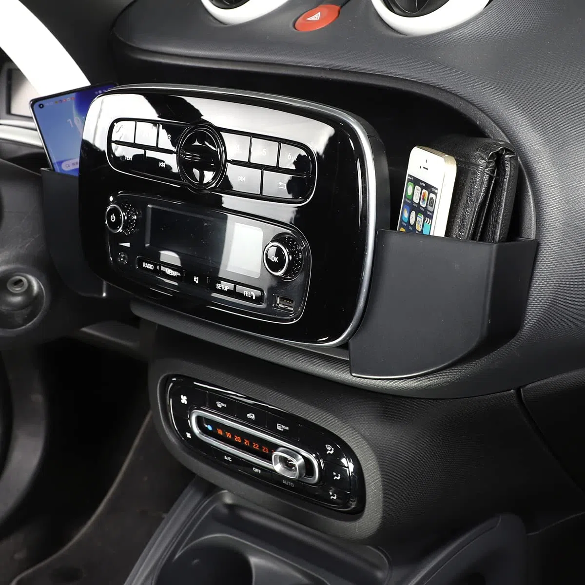Per Benz Smart 453 fortwo forfour 2015-2020 Scatola di immagazzinaggio interno dell'automobile del contenitore del guanto dell'organizzatore automatico (schermo LCD laterale)