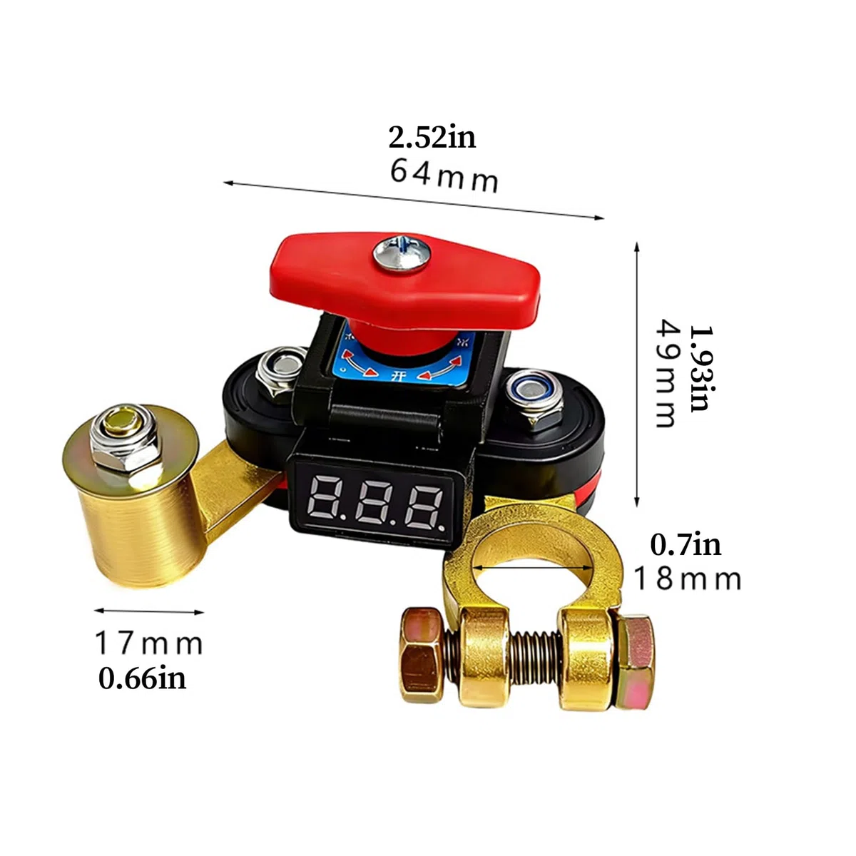 Pulsante Di Disconnessione Batteria Auto | Robusto per Veicolo 12V/24V - Isolatore Batteria Dispositivo Interruzione Alimentazione - per Camper SUV Nautico ATV Barca Viaggio Guida