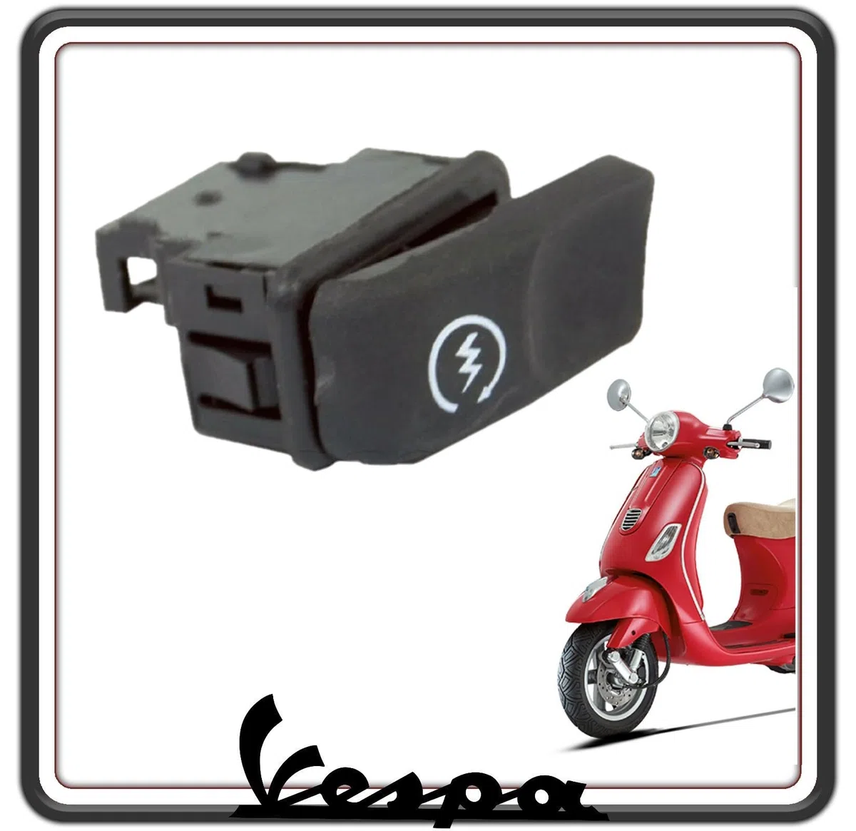 INTERRUTTORE PULSANTE AVVIAMENTO ACCENSIONE PER PIAGGIO VESPA LX 50 125 150 FINO AL 2013 - VESPA GTS 125 FINO 2012 - GTS 150 FINO AL 2017 –GTS 250 FINO AL 2014 – VESPA GTS 300 300 SUPER FINO AL 2018.