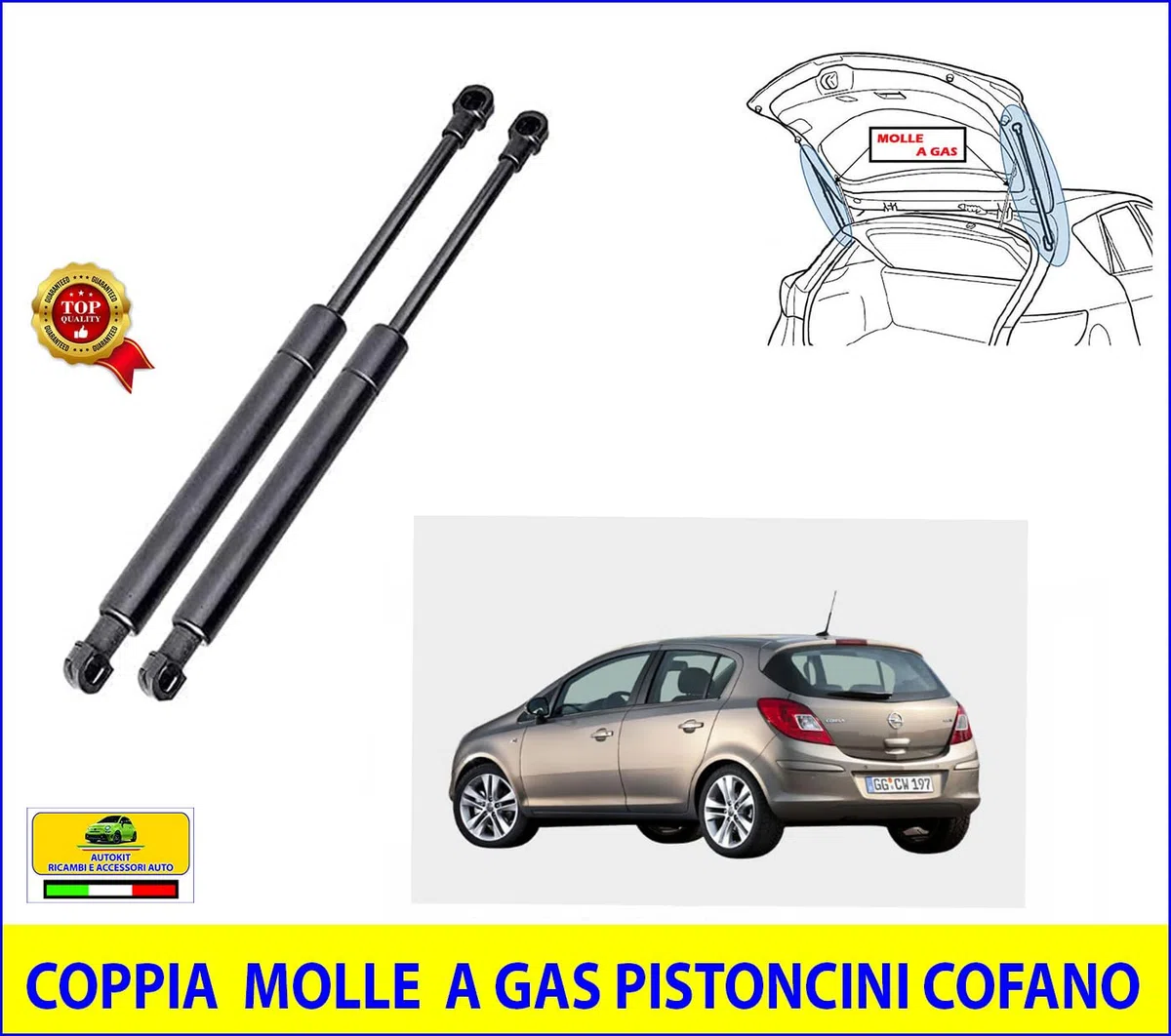 Molle a Gas Portellone 2 Pistoncini Cofano Baule posteriore Specifico per CORSA D prodotte dal 2006 al 2014 - MG209/15