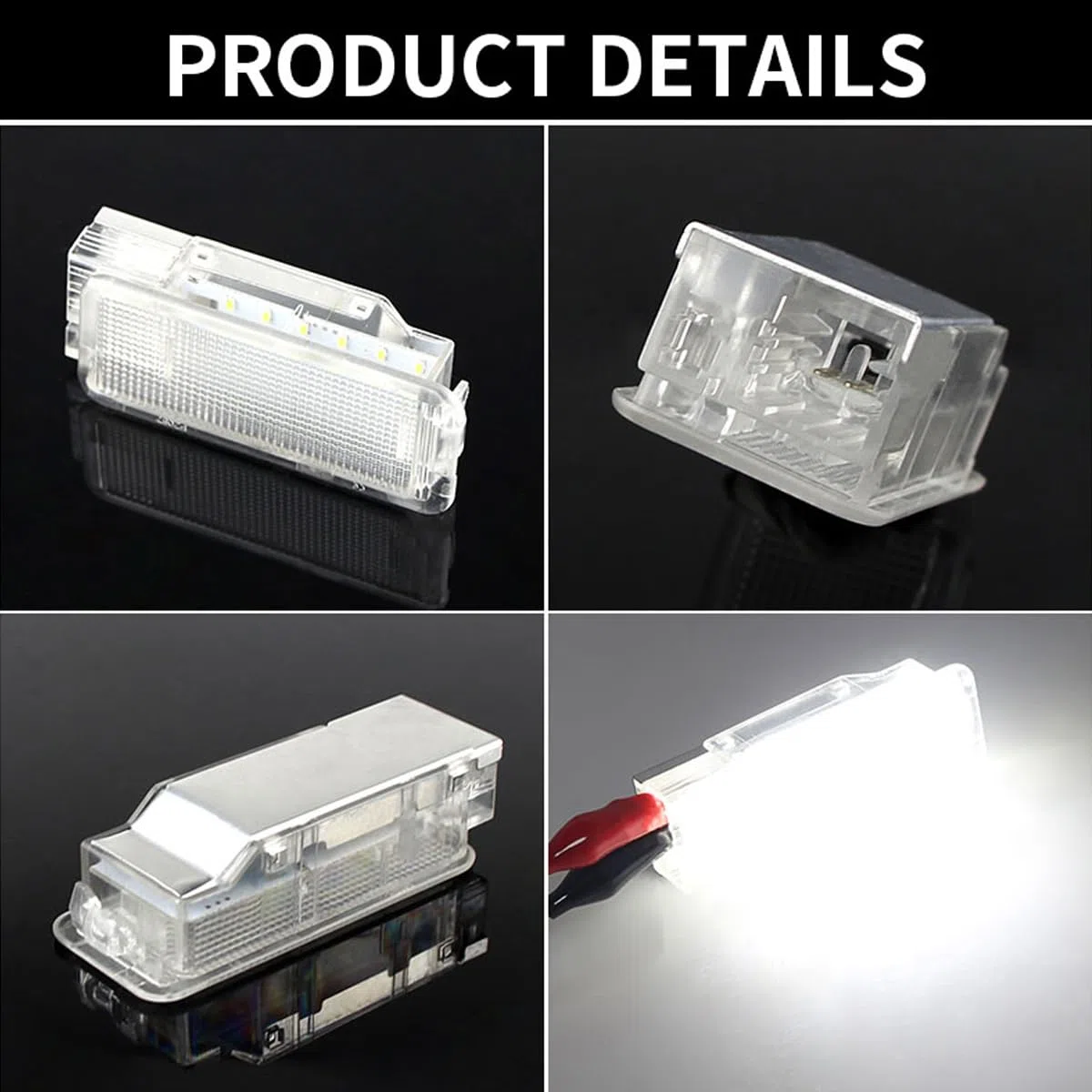 Luce LED Interna - Lampada Bagagliaio, Vanità e Zone Pedonali - Compatible For Citroen C2 C3 C4 C5 C6 C8 Glove Box Lamp Compatible For Peugeot 1007 207 306 308 5008 607 - Confezione da 2 Pezzi