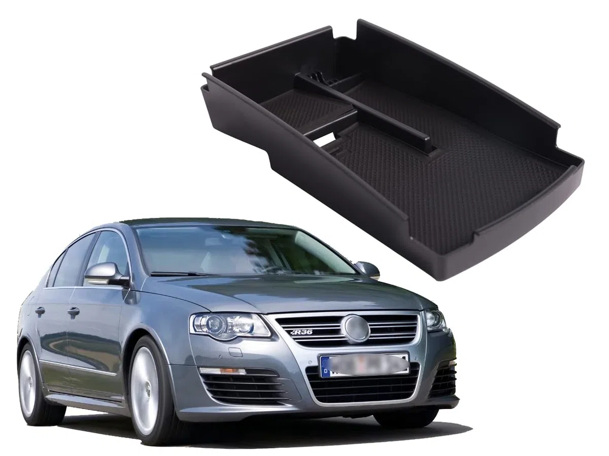 Scatola Portaoggetti del Bracciolo Central Console Armrest Storage Box per CC Magontan Passat B6 B7L 2009 - 2015