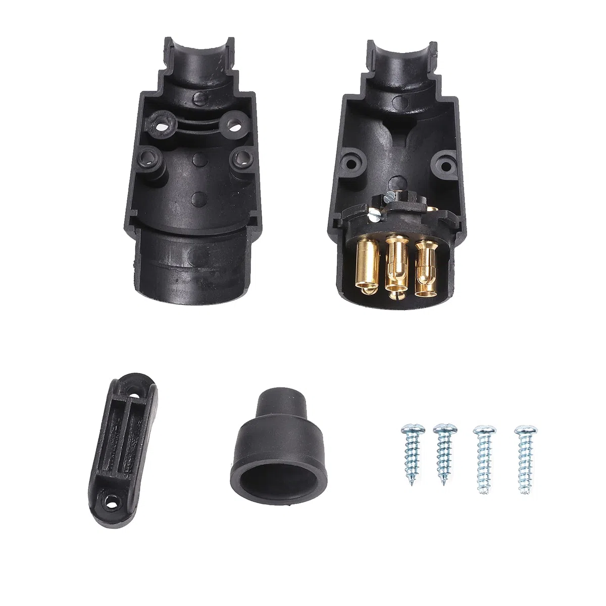 Spina Rimorchio 7 Poli e Presa del Rimorchio, Spina Presa 7 Poli 12V Elettrica Connettore Presa Impermeabile per Trattori, Macchine Agricole, Camion