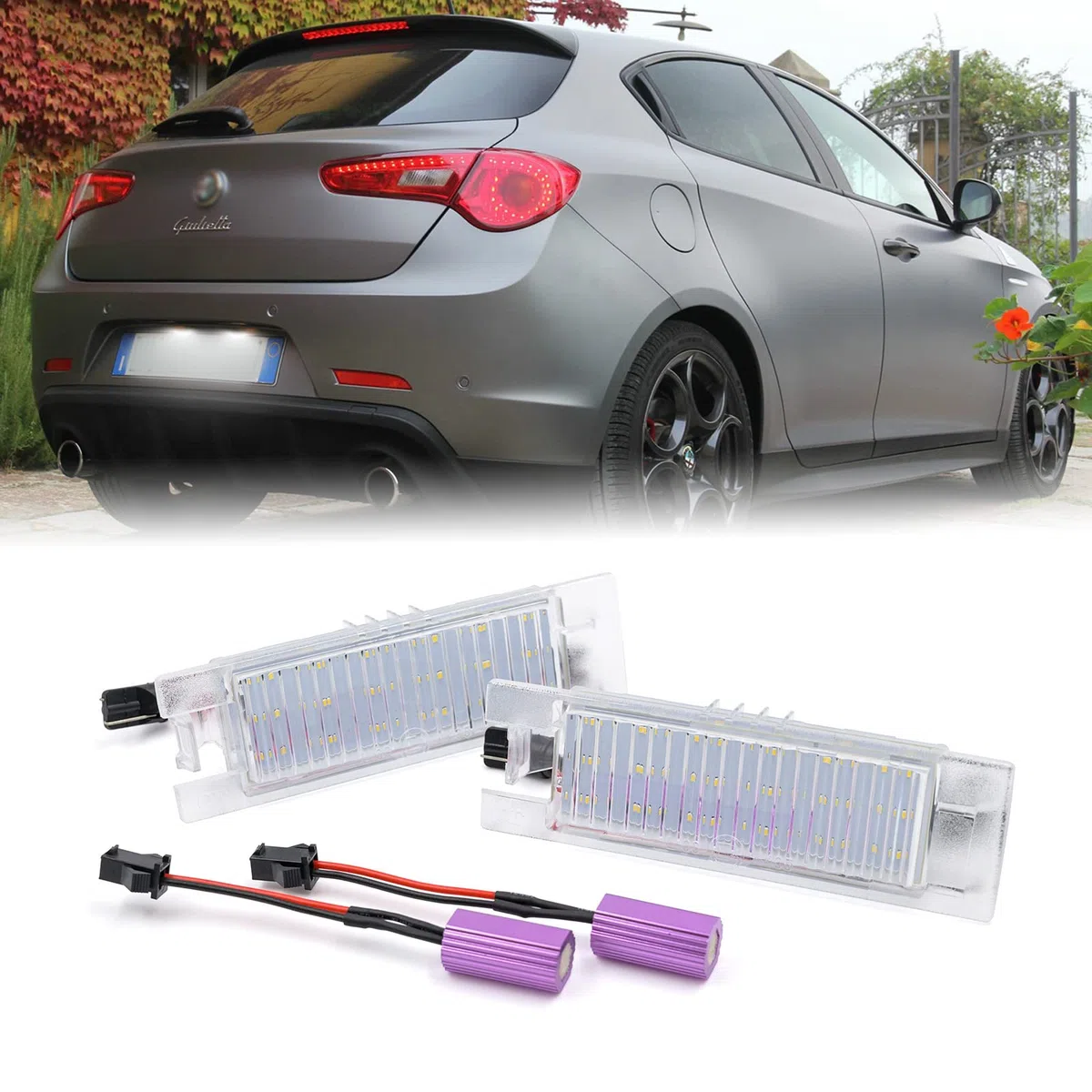 LED Luci targa per Al.fa Romeo Giulietta tipo 940, Luce Targa Al.fa Mito, Al.fa Romeo 159 Led Targa Auto Canbus senza errori