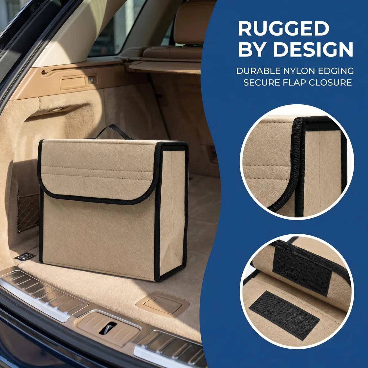 Organizer Bagagliaio Auto in feltro, 2 pezzi 30 x 19 x 27 cm accessori auto interno organizer baule per Attrezzi & Cura per attrezzi e declutter interno, adatto per tutti i veicoli