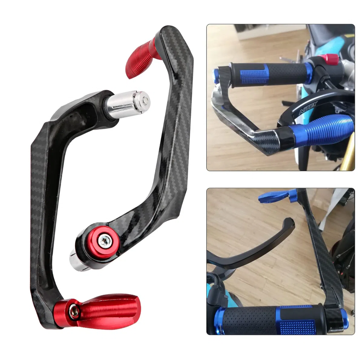 Protezione del manubrio del motociclo-paraleve manubrio moto 22-Duokon Universale 7/8 Pollici 22mm CNC Alluminio Manubrio Freno Leva Frizione Protezione della Mano Protezione per Moto, Moto