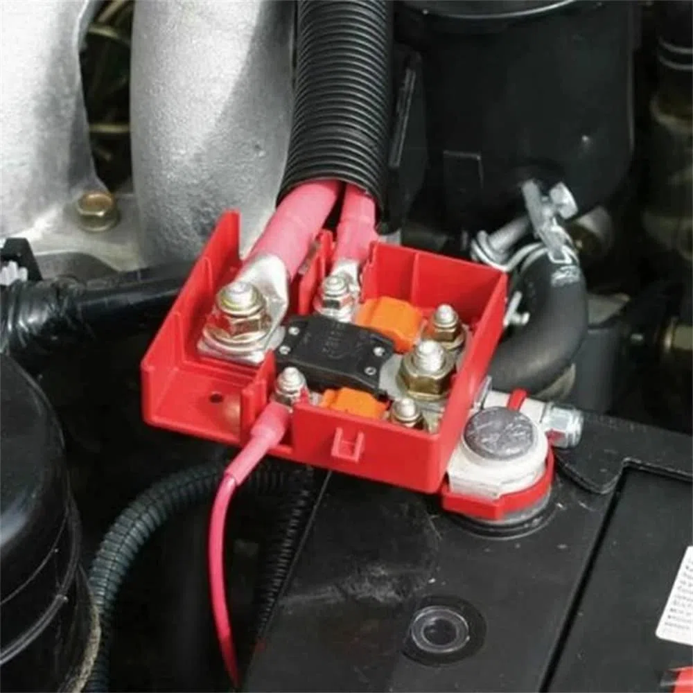 Scatola di fusibili batteria distribuzione morsetto connettori, 32V 400A auto sgancio rapido fusibile connettore della batteria per caravan camper barca camion