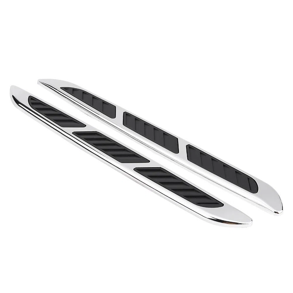 QL04764 2 pezzi Auto Esterno Cappuccio Porta Laterale Air Vent copertura griglia di aspirazione decorativo assetto adesivo
