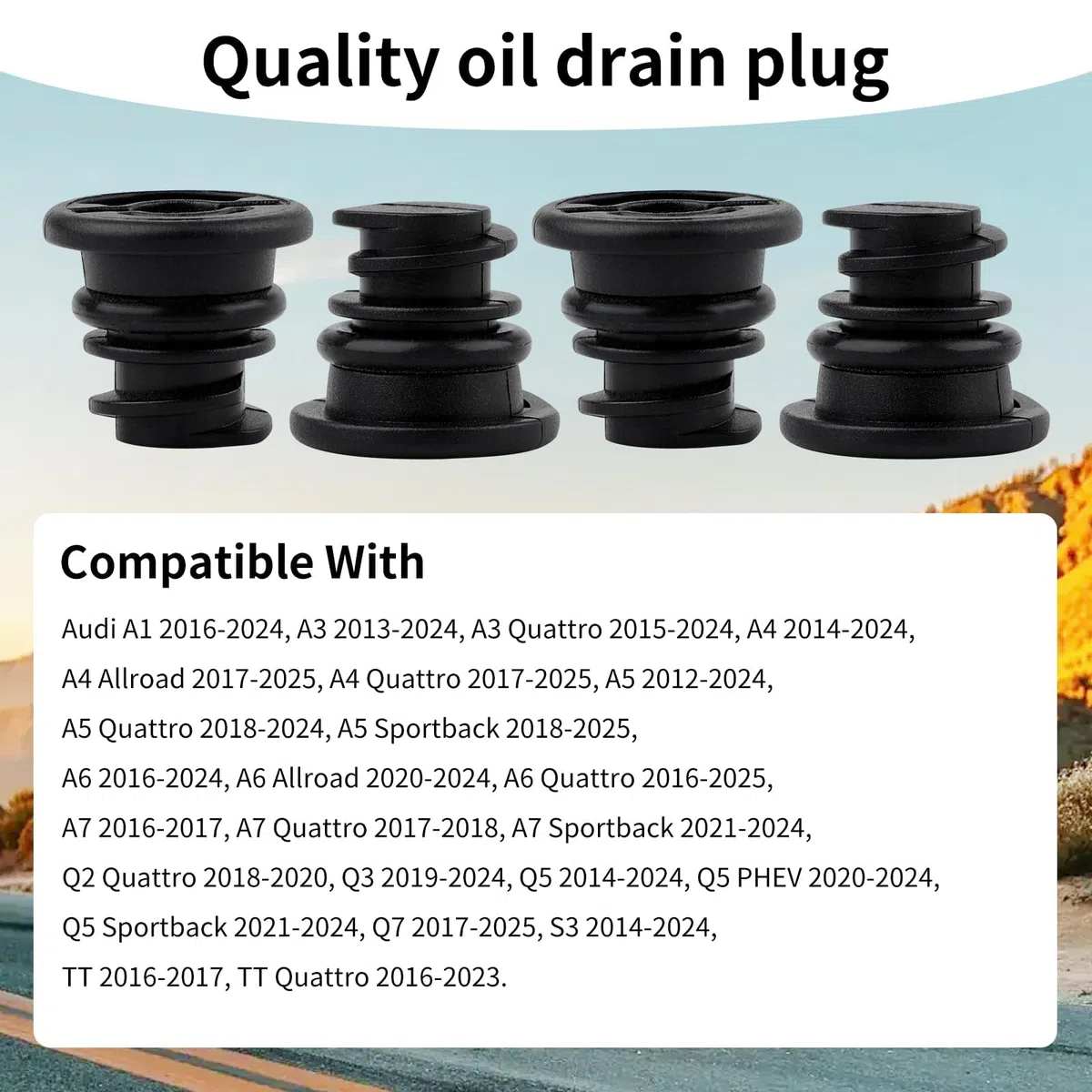 12 tappi di scarico dell'olio motore per auto, 06L103801, compatibili con Audi A1 A3 A4 A5 A6 A7 Q3 Q5 Q7 S3, per Volkswagen Golf GTI Jetta Passat Tiguan