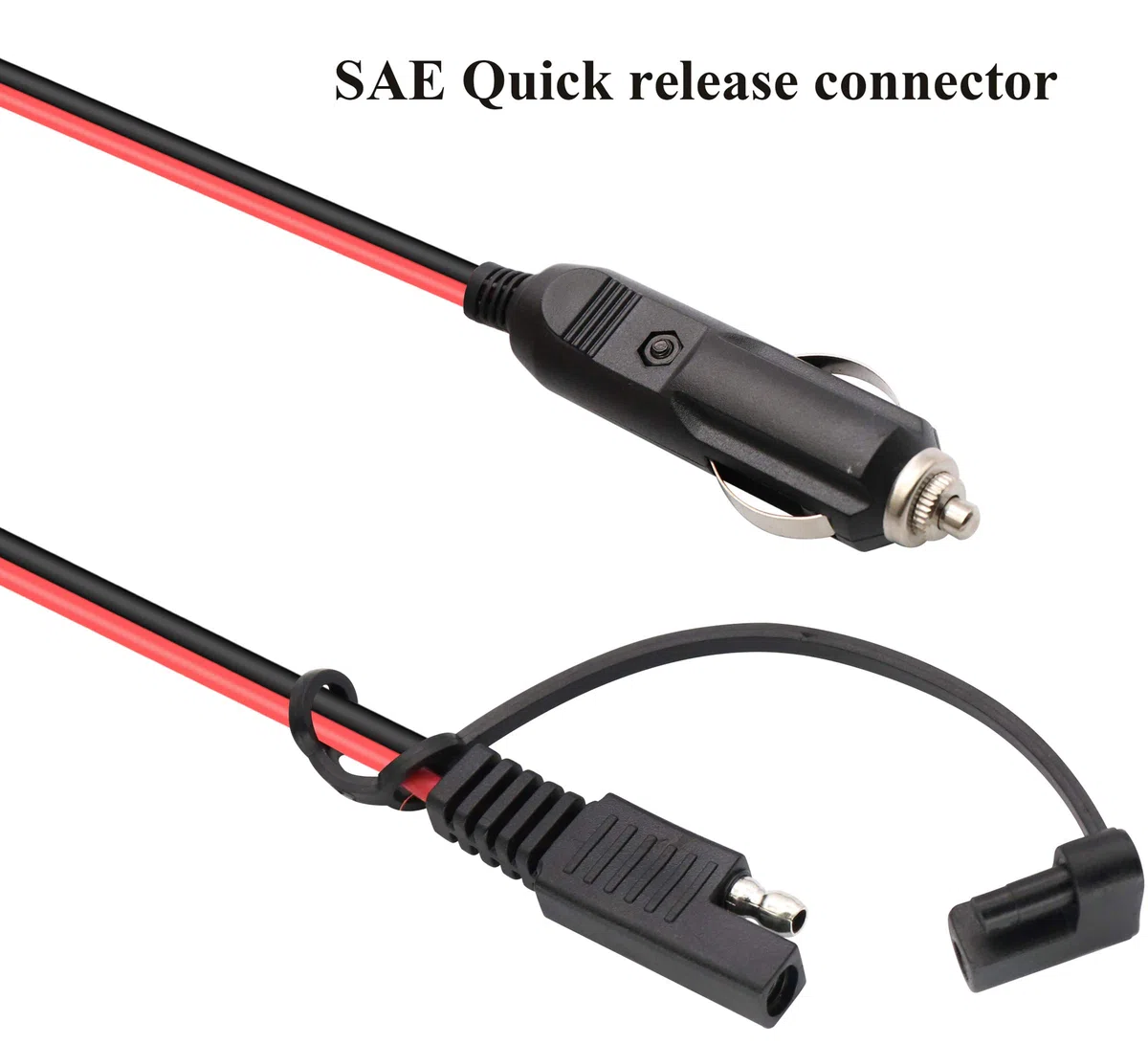 16AWG Spina Accendisigari Maschio a SAE Maschio Sgancio Rapido Connettore di Disconnessione Adattatore prolunga Cavo Ricarica con Fusibile e Interruttore(2,4M/7,8Piedi-M)