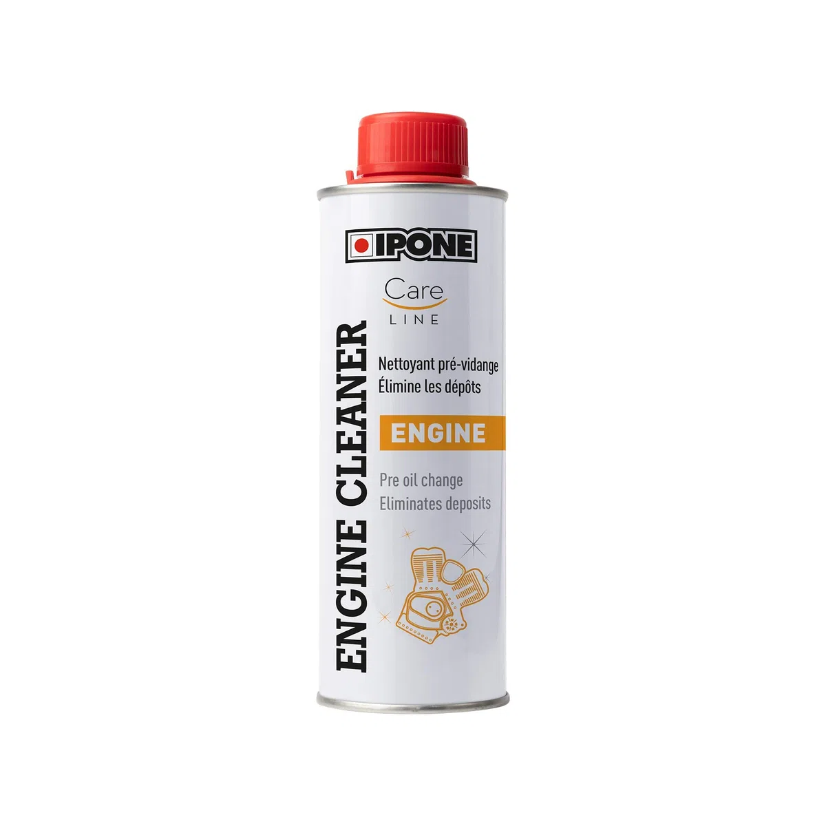 IPONE - Detergente per Motori Prima del Cambio d'olio Engine Cleaner - 300 mL - Rimuove i depositi - Riduce i Costi di Manutenzione