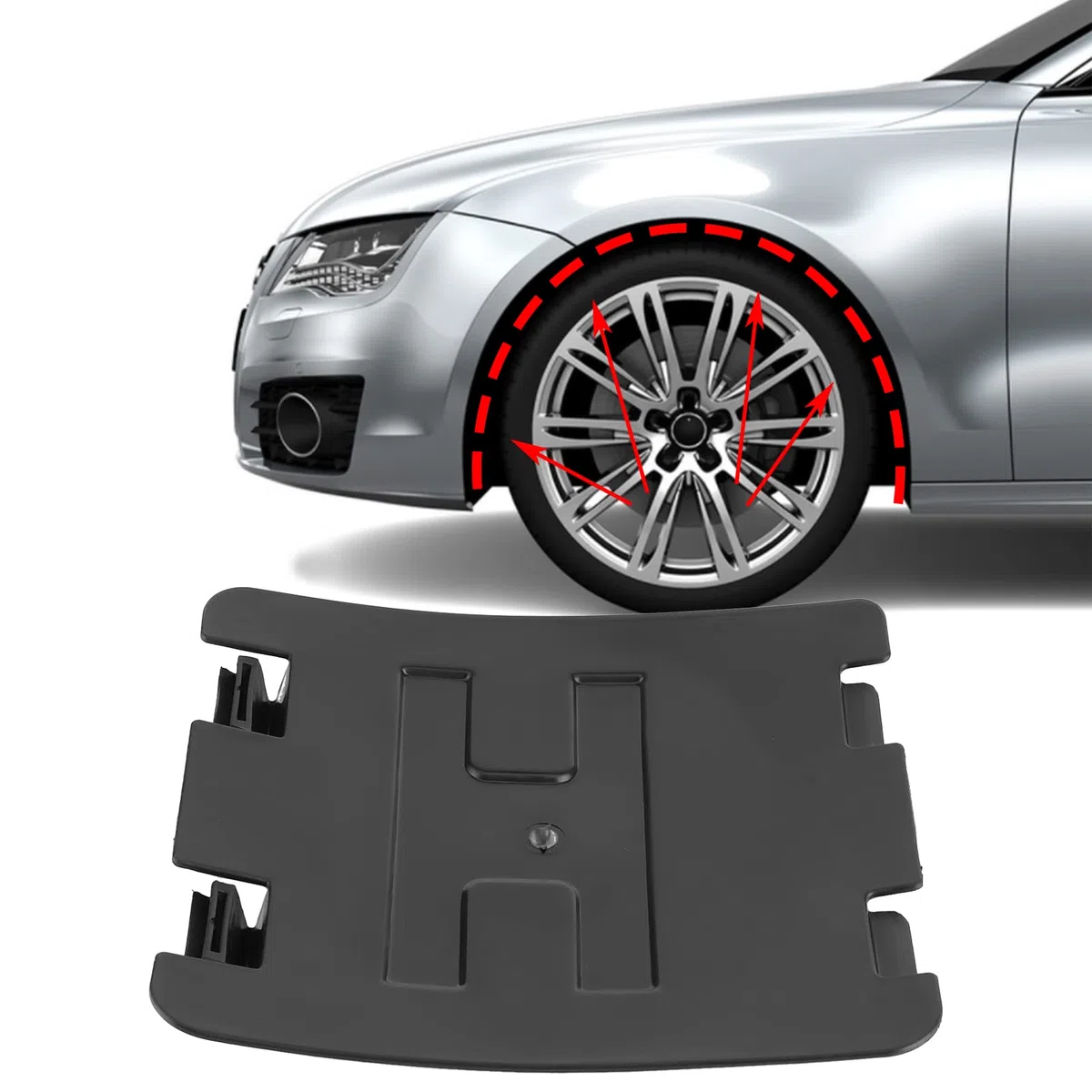 Pannello di accesso al rivestimento del parafango, 51717260397 rivestimento del parafango del passaruota anteriore dell'auto adatto per la serie F20 F21 F30 F31 1/3