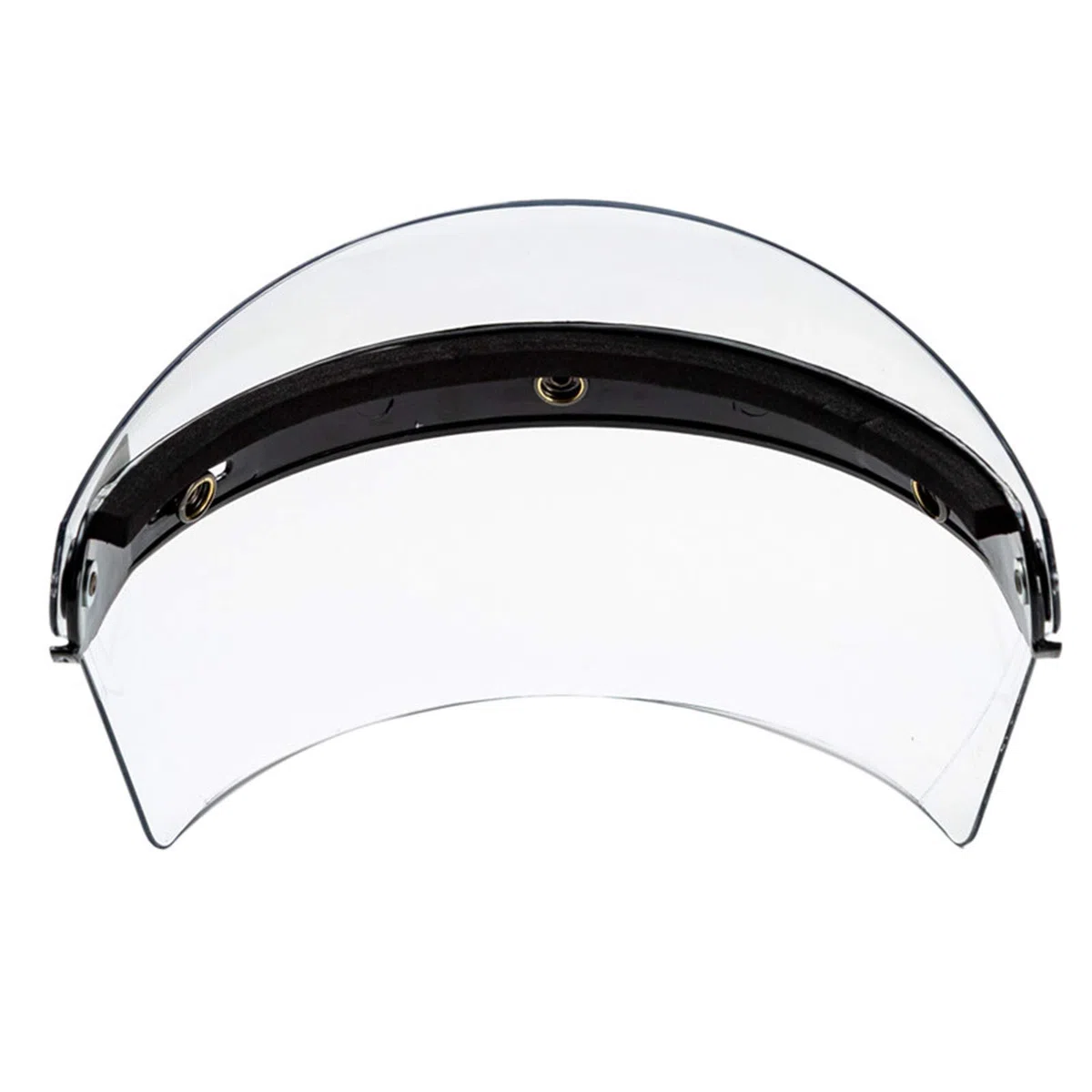 Retro Open Moto Caschi per Antivento Visiera con Visiera Design a 3 Bottoni, Classic, Chiaro