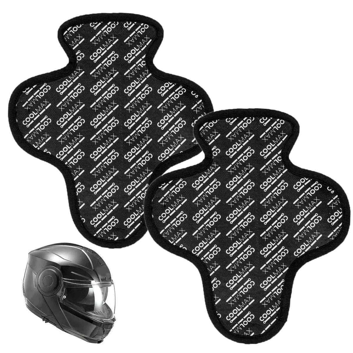 Nizirioo 2pz Fodera Per Casco e Moto, Kit Traspirante Anti-Sudore, Imbottitura Per Casco Da Moto, Cuscinetti Di Ricambio Per Bicicletta Elettrica