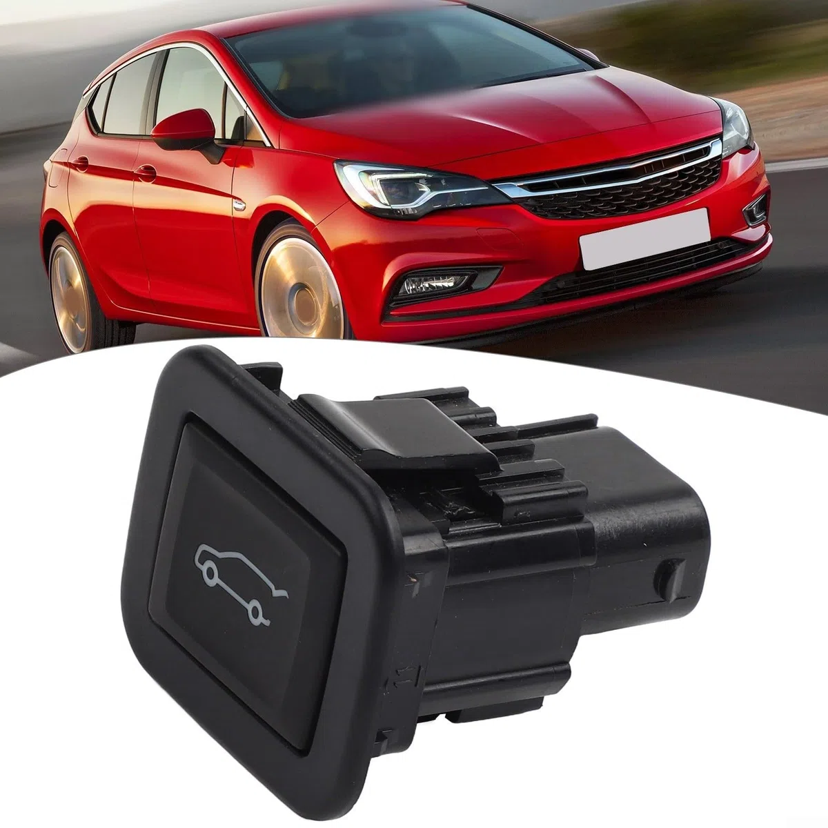 Interruttore di sblocco portellone posteriore 25909283 per Vauxhall per Astra K per Insignia A B, interruttore bagagliaio di ricambio in plastica e metallo, facile da installare, nero