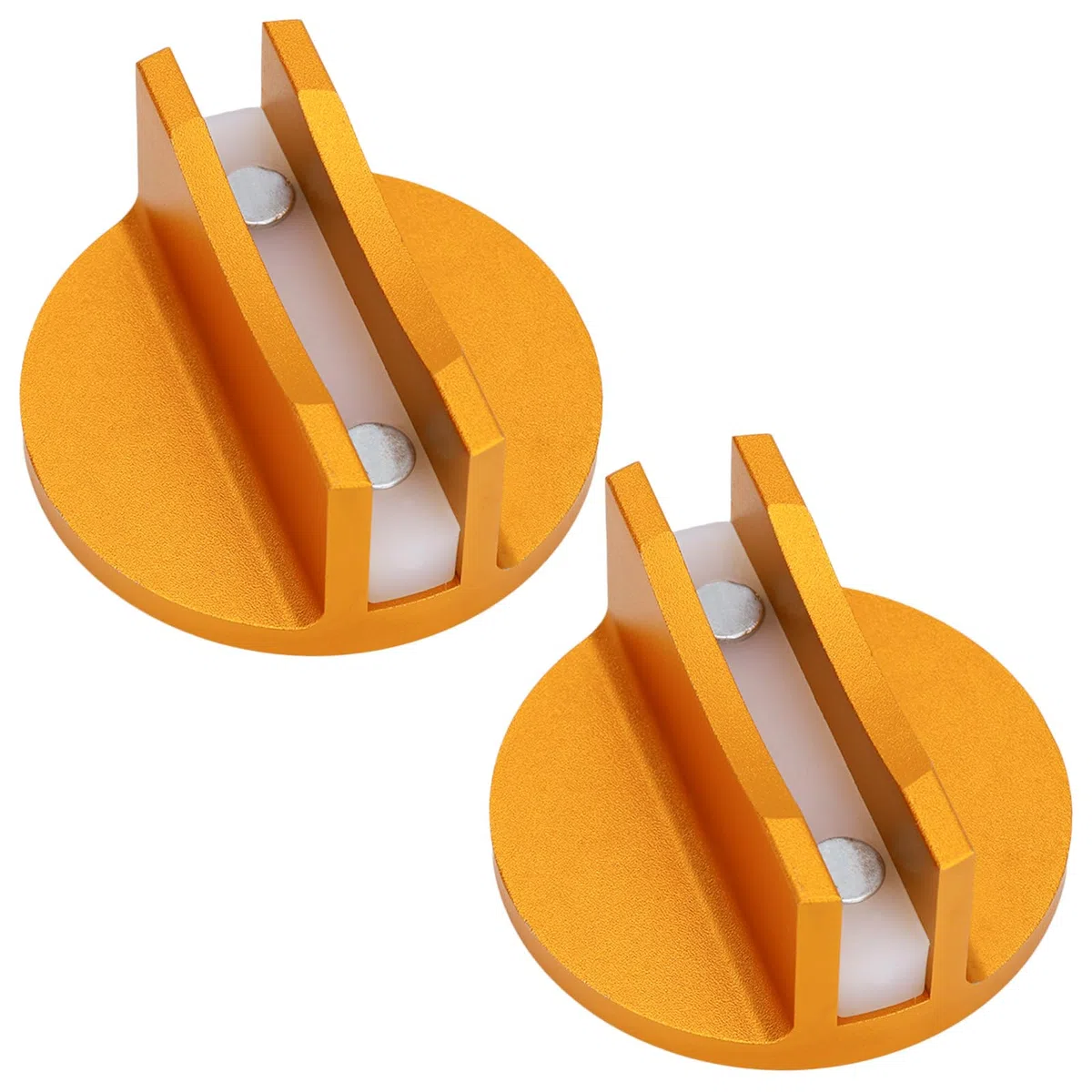 2pz Universale Magnetico Jack Cuscinetti, Pinza Saldata Cricco Adattatore con Scanalatura Larga Telaio Pinza Saldata Alluminio Impieghi Gravosi Adattatore per Auto Camion