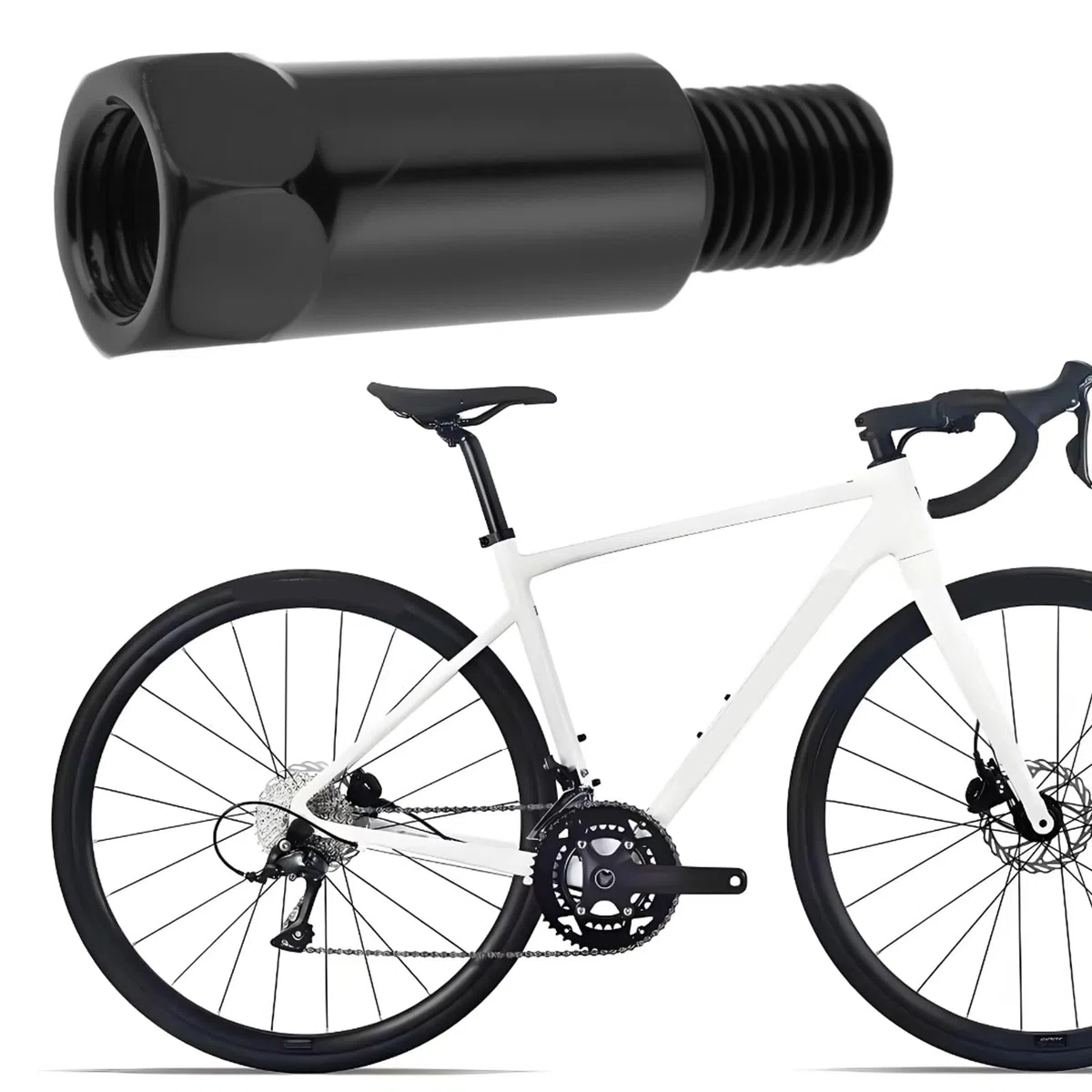 SG Store 4 Pezzi M10x1,25 Rialzi Per Motocicletta Estensione Specchietti 43 Mm Adattatore Per Specchietti Regolazione Altezza Filettatura Sinistra