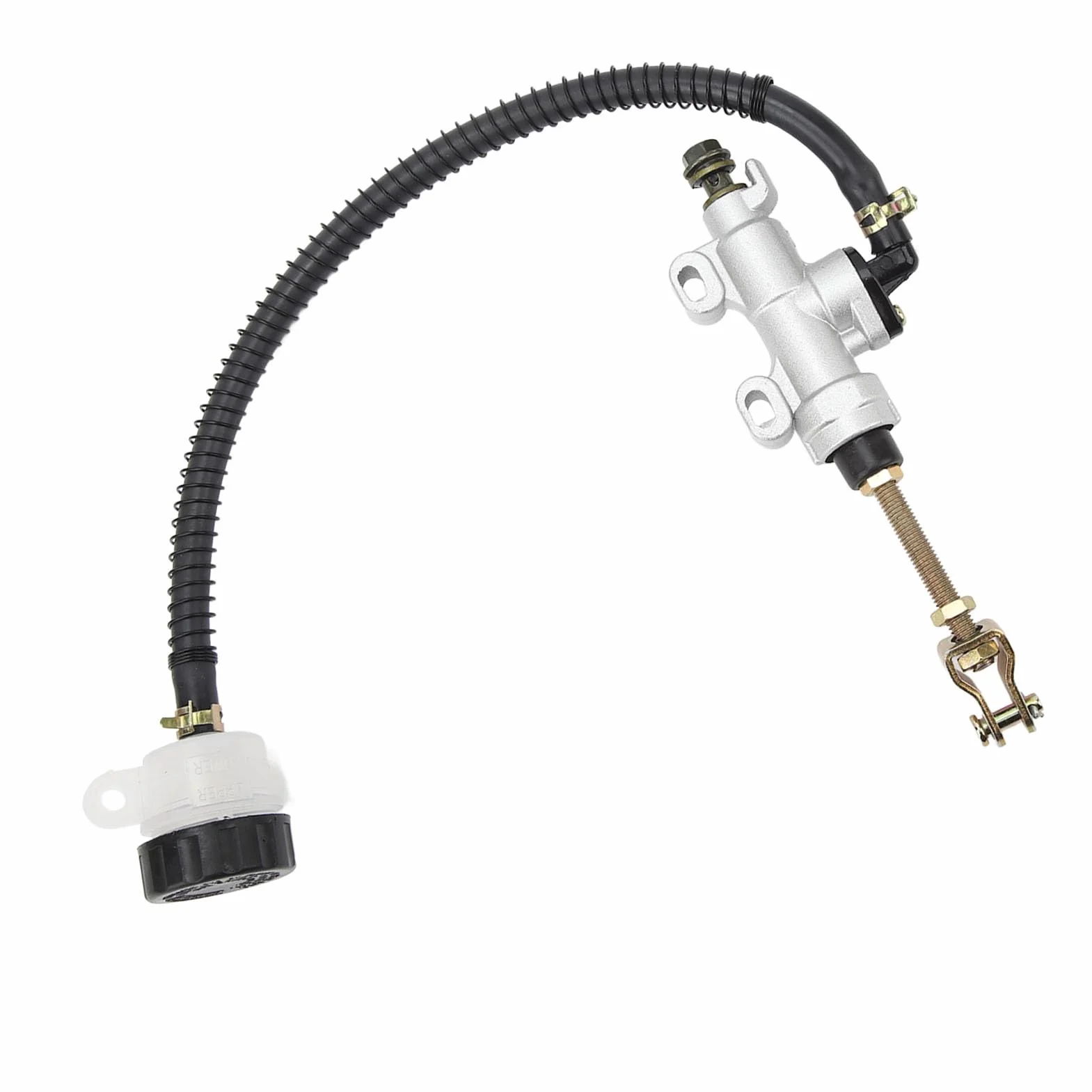 Pompa Freno Idraulica a Pedale Posteriore Premium per Moto, Adatta per Cilindro Principale per Dirt Bike ATV, Eccellenti Prestazioni di Frenata per la Maggior Parte dei Motociclisti (WHITE)