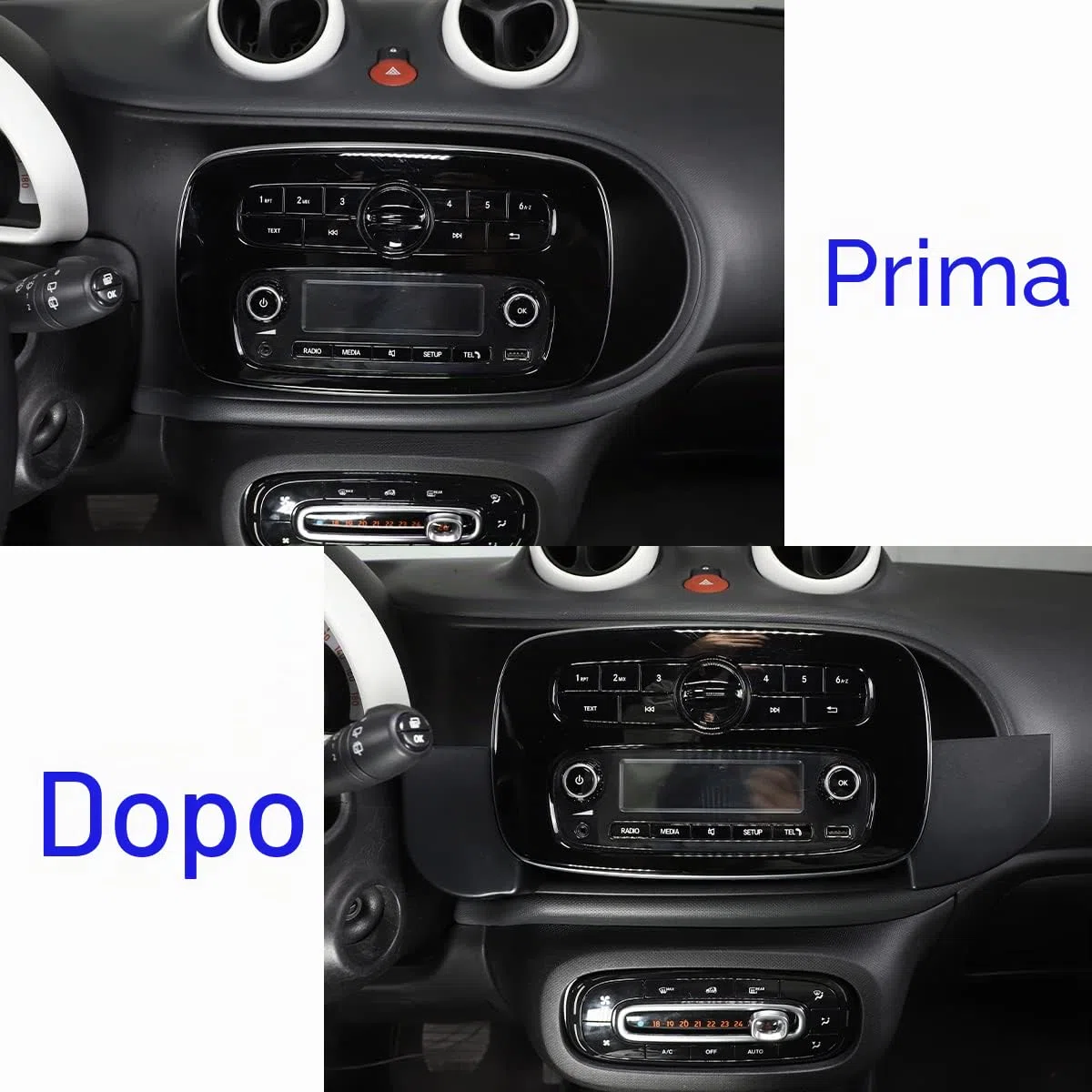 Per Benz Smart 453 fortwo forfour 2015-2020 Scatola di immagazzinaggio interno dell'automobile del contenitore del guanto dell'organizzatore automatico (schermo LCD laterale)