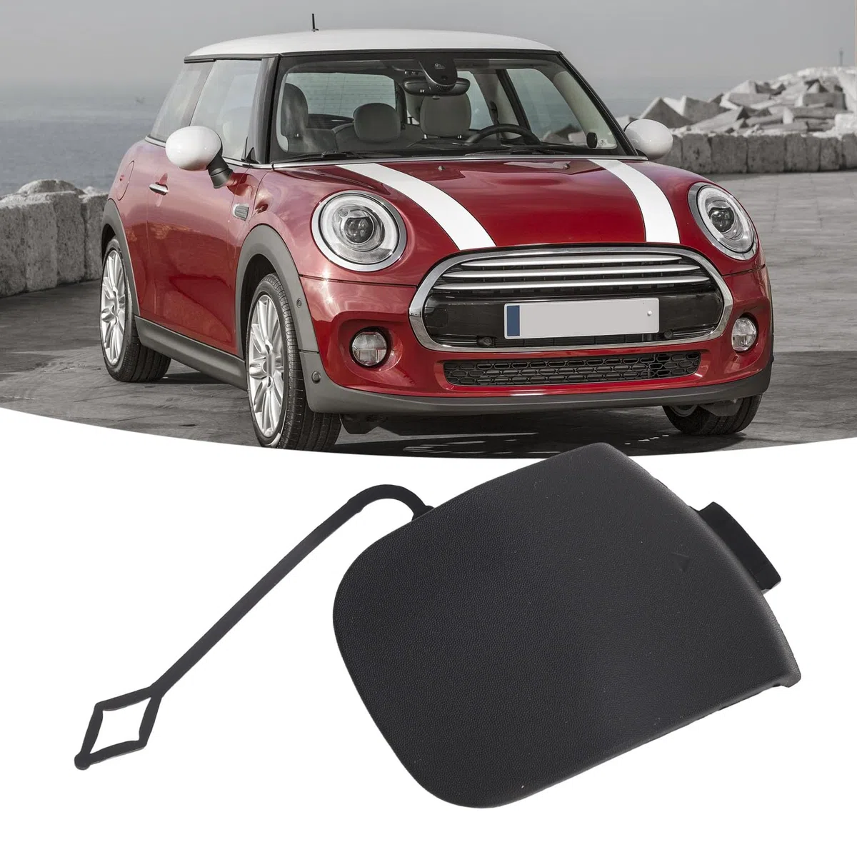 Copertura del Gancio di Traino del Paraurti Anteriore 51117302479, Sostituzione del Tappo Dell'occhiello di Traino per Mini F55 F56 F57 2014-2019