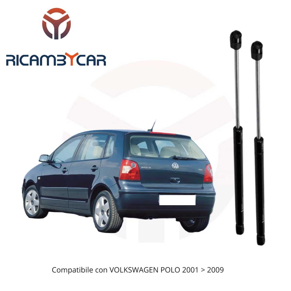 Coppia Molle a Gas Portellone Posteriore Compatibile con Volkswagen POLO 2001 > 2009