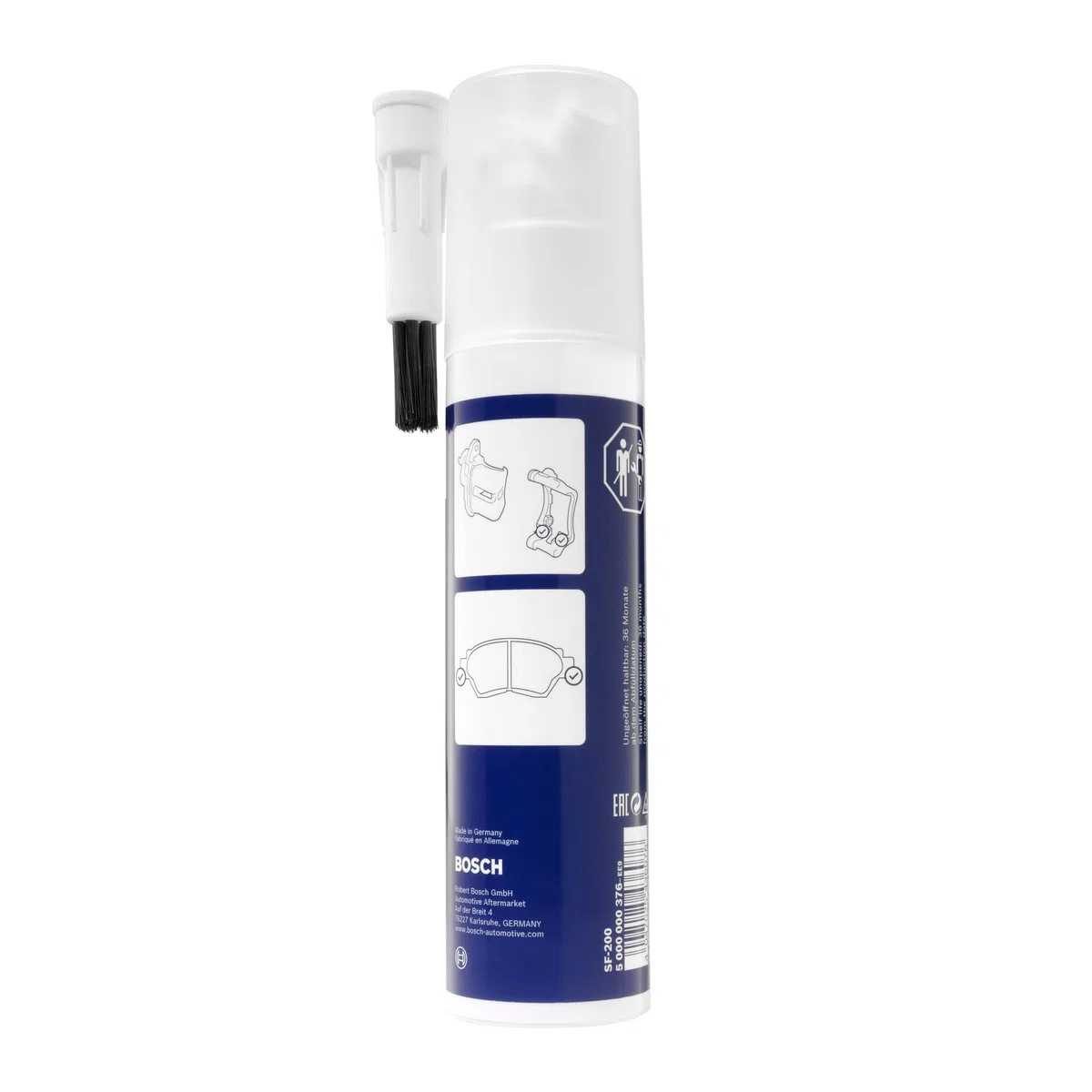 Bosch SF-200 - Lubrificante di montaggio Superfit - lubrificante ad alte prestazioni per freni a disco e a tamburo - dosatore a pompa da 200 ml con pennello