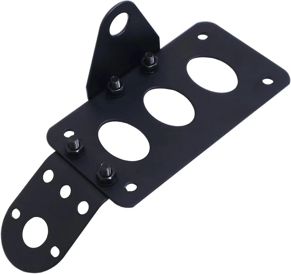 Supporto Universale per Targa del Motociclo, Montaggio Laterale con Luce